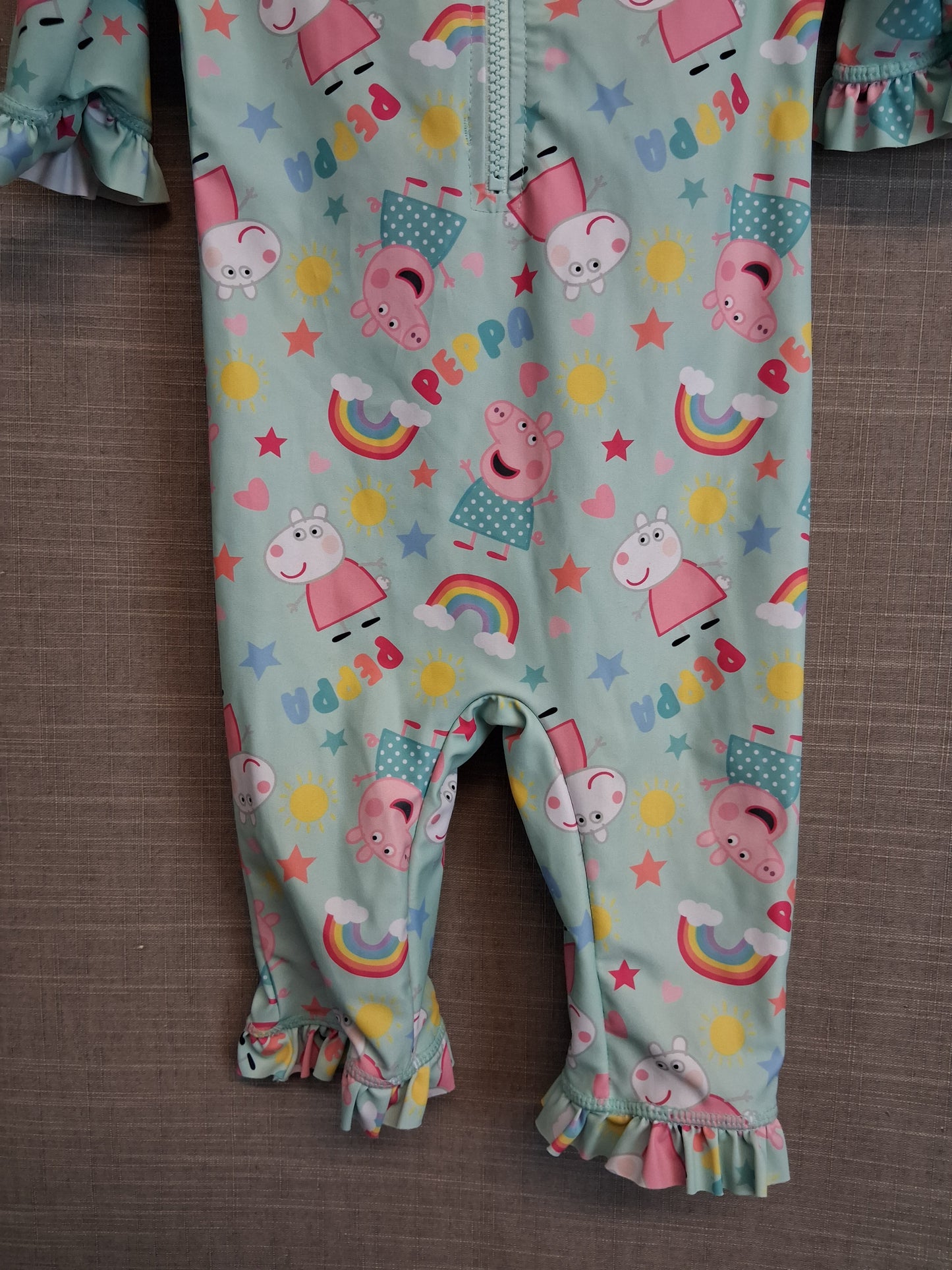 George Peppa Pig UV Swimsuit Age 3-4 Years Green One Piece