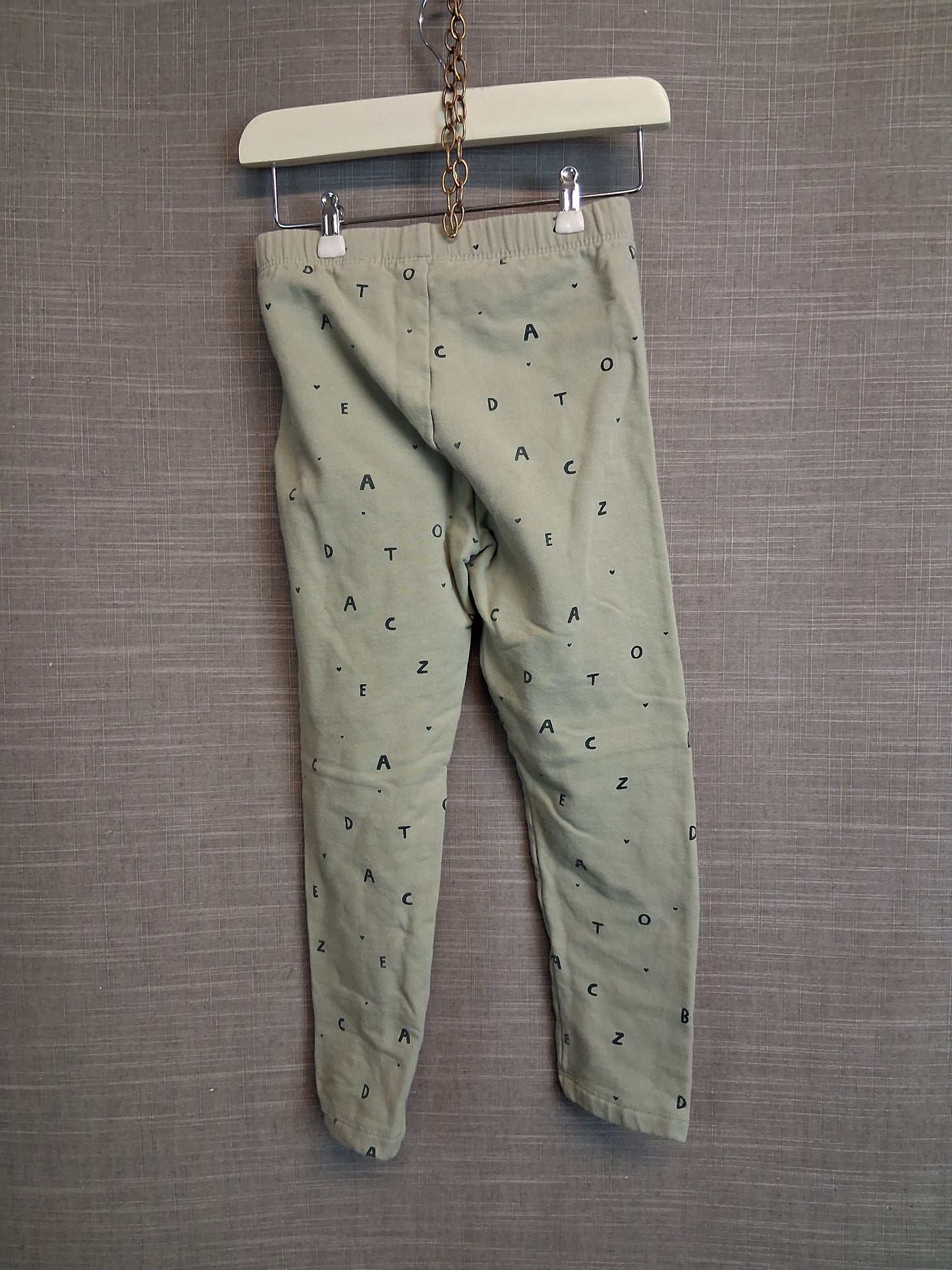 Zara Boys Green Alphabet Print Joggers Age 4-5 Years