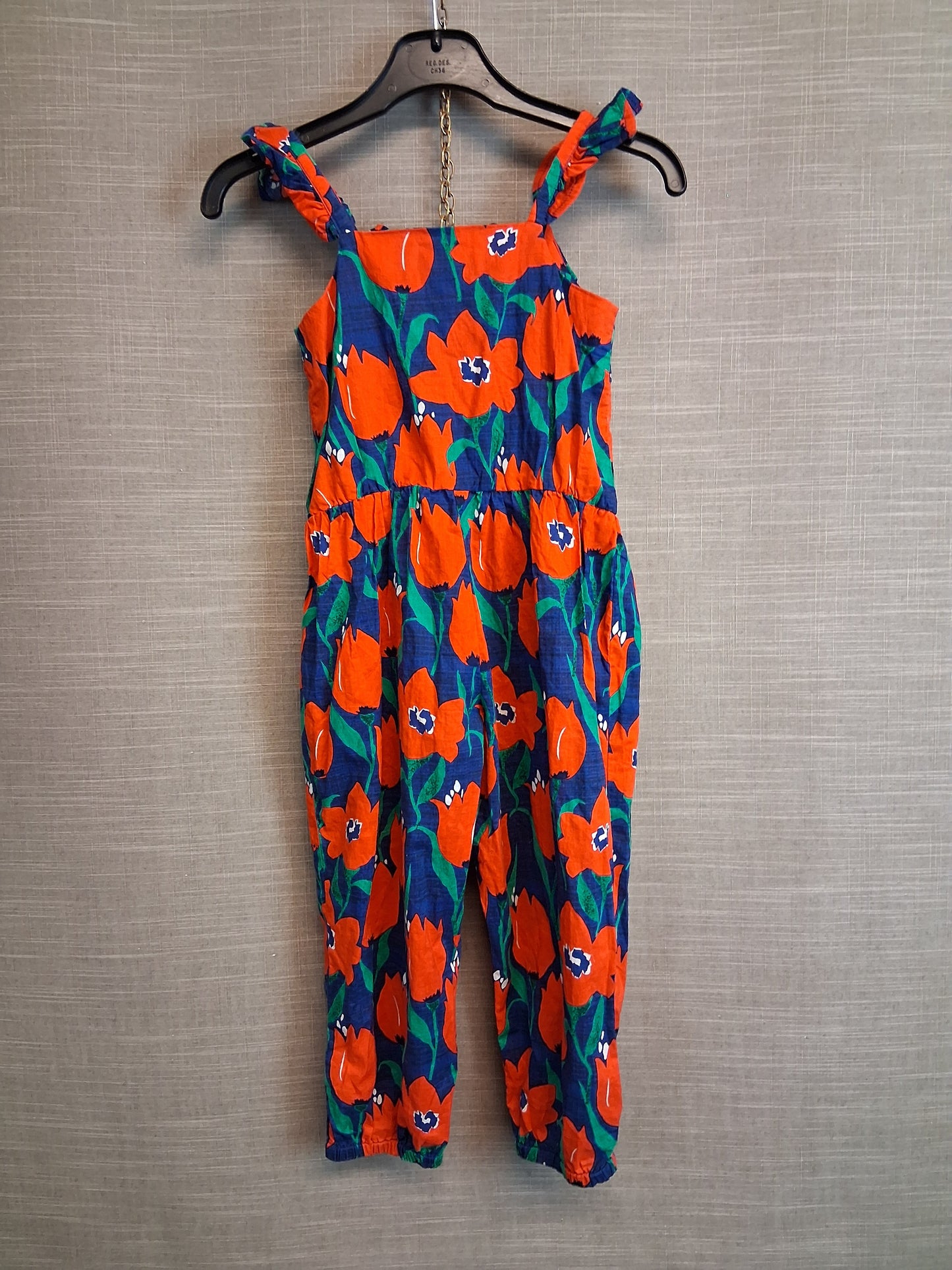 Next Girls Poppy Print Dungarees Romper Age 2-3 Years Lightweight