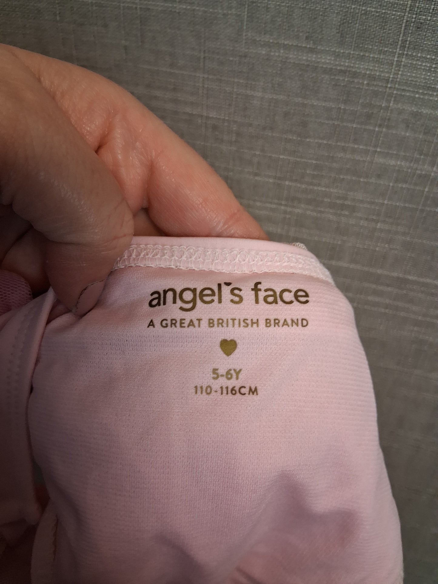 Angel Face Girls Bikini Set Pink Ruffle Age 5-6 Years