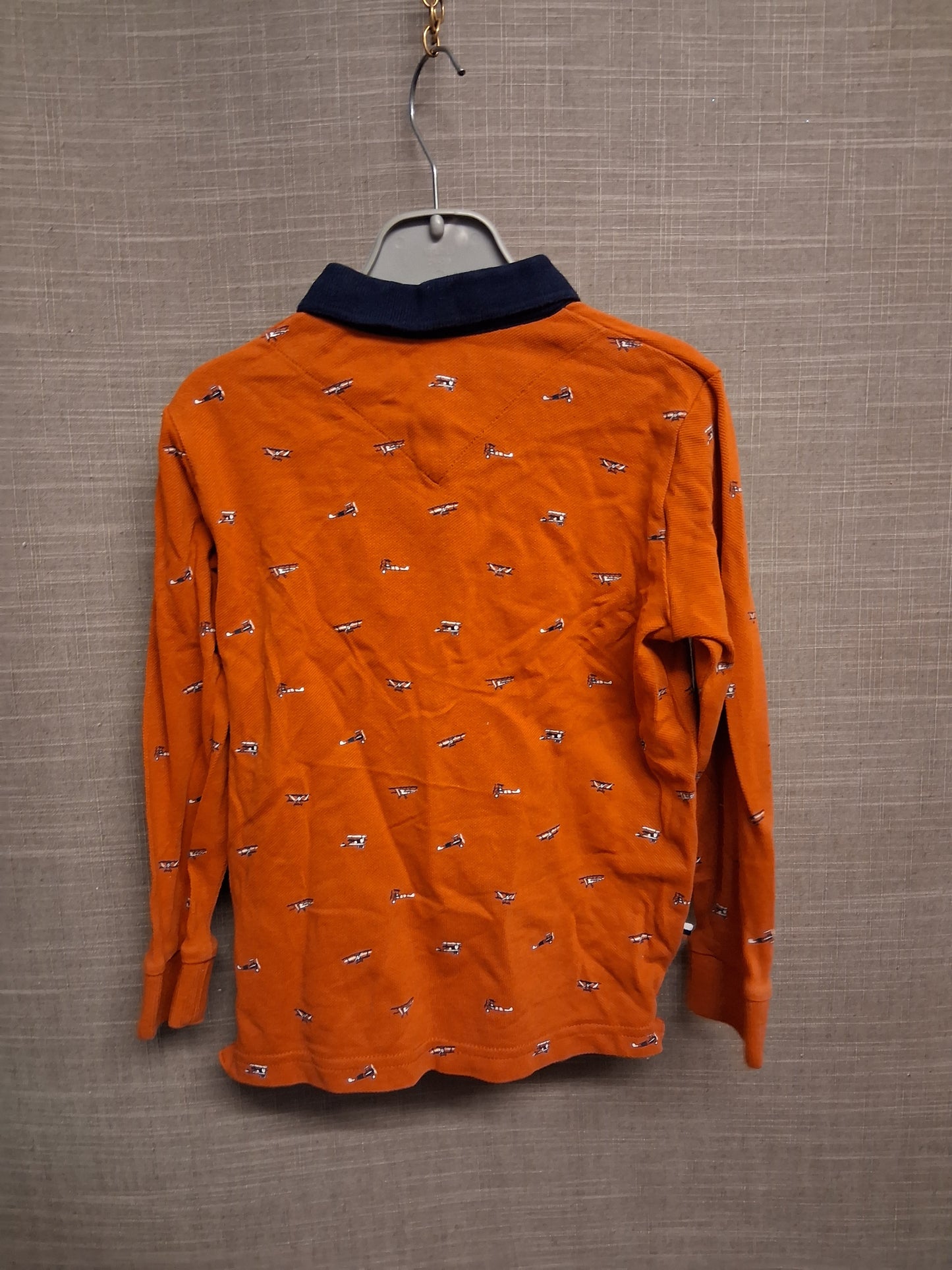 Mayoral Red Areoplane Print Long Sleeve Polo T-Shirt Age 4 Years