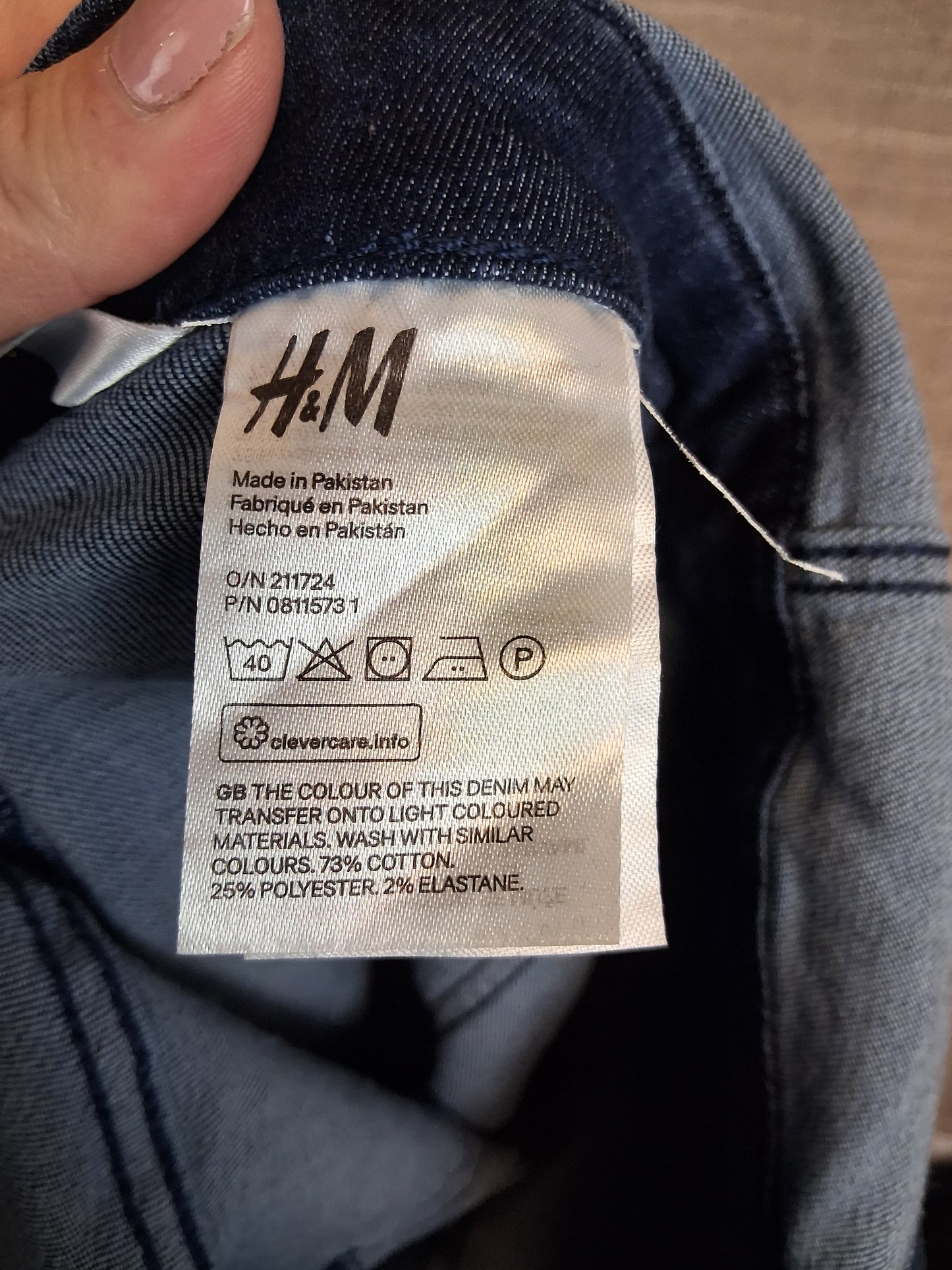 H&M Girls Denim Blue Dungarees Blue Frayed Hem Age 11-12 Years