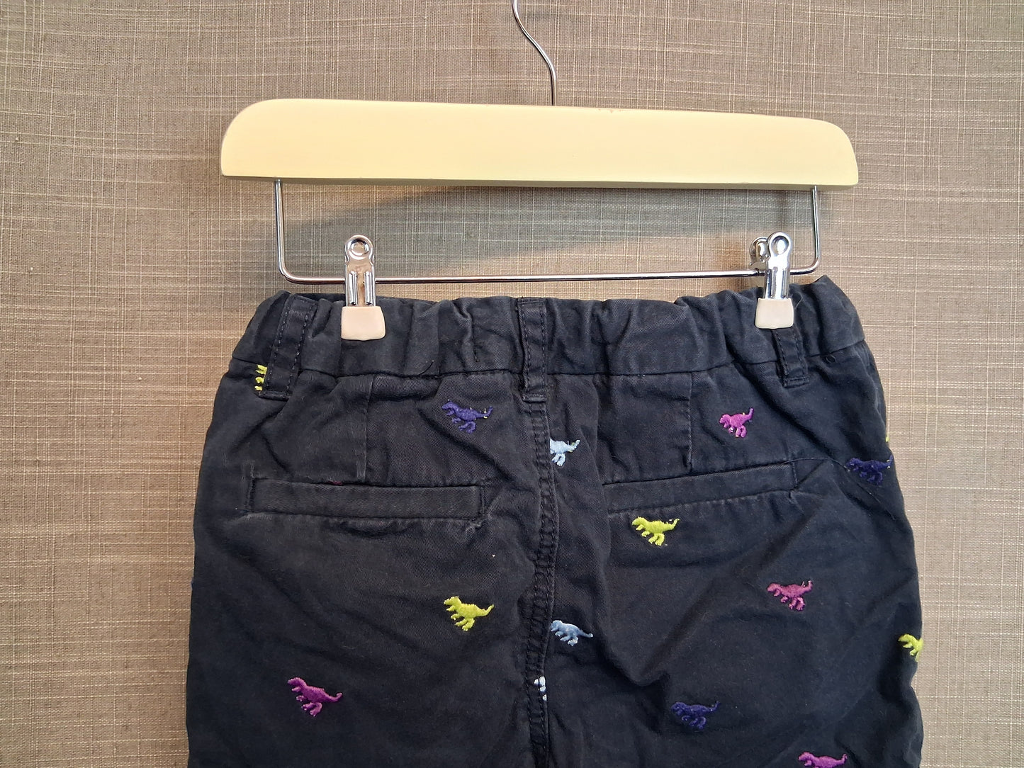 Next Boys Navy Embroidered Dinosaur Chino Shorts Age 12-18 Months