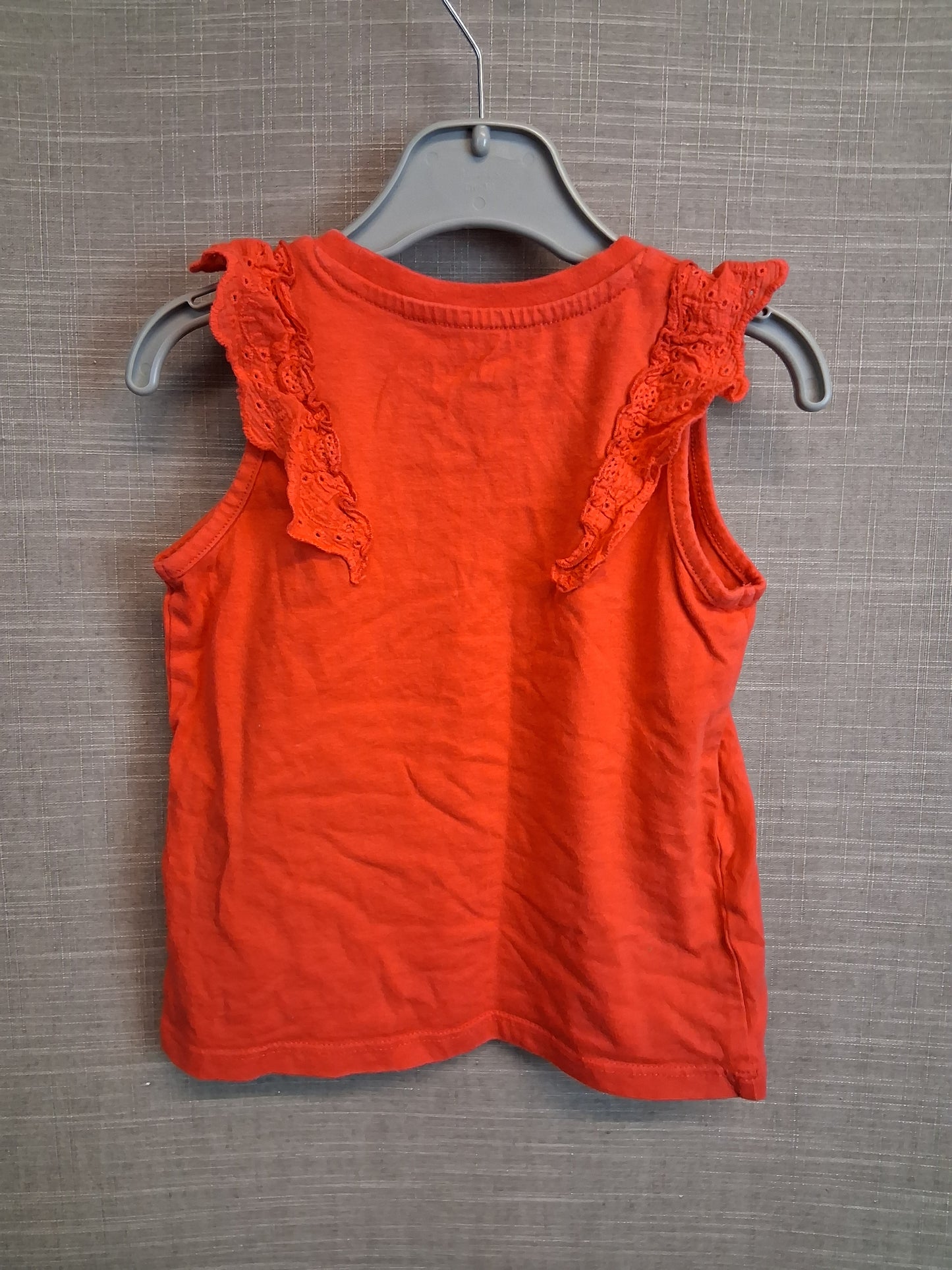 Nutmeg Girls Red Sleeveless Jersey T-Shirt Age 3-4 Years