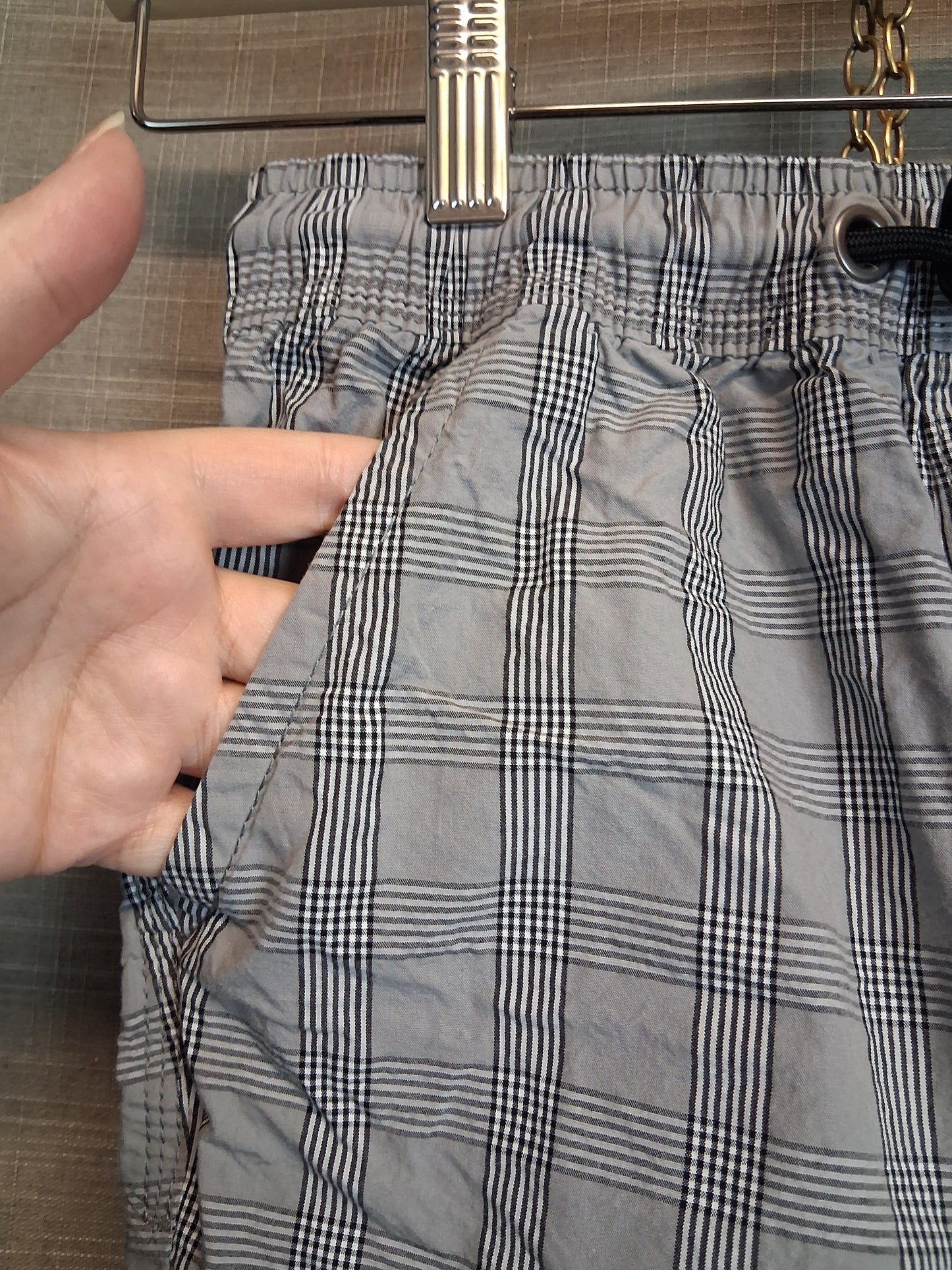 George Boys Check Shorts Grey Age 9-10 Years