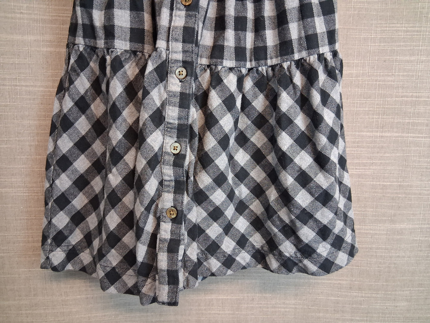 Next Girls Grey Black Check Tiered Sundress Age 8 Years