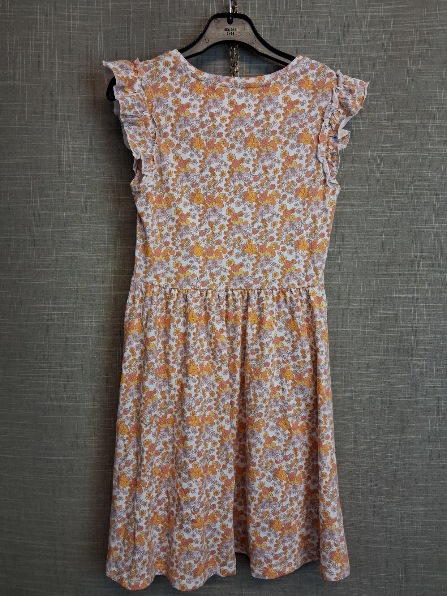 TU Girls Yellow Floral Dress Sleeveless Jersey Age 10 Years