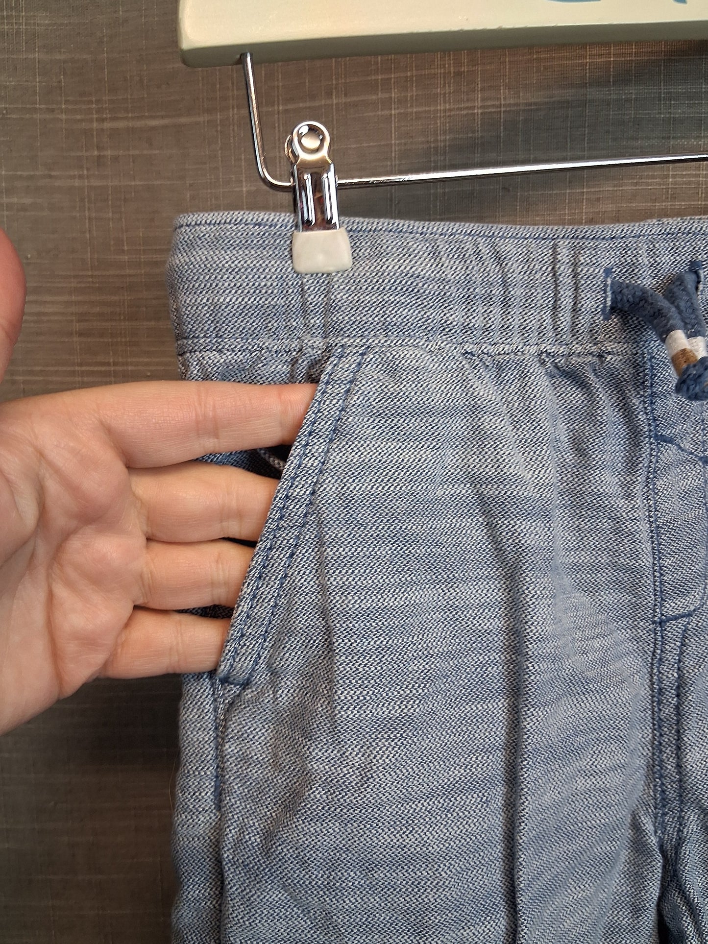 Nutmeg Boys Blue Shorts 100% Cotton Age 5-6 Years