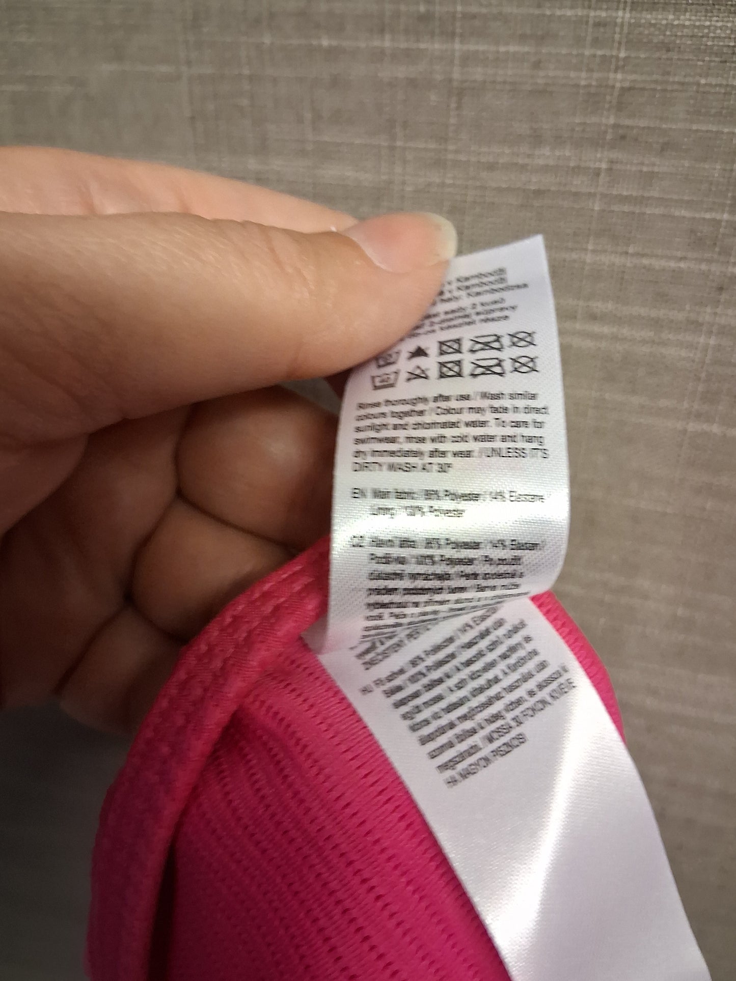 F&F Girls Pink Bikini 2 Piece Swimwear Age 6-7 NWOTs