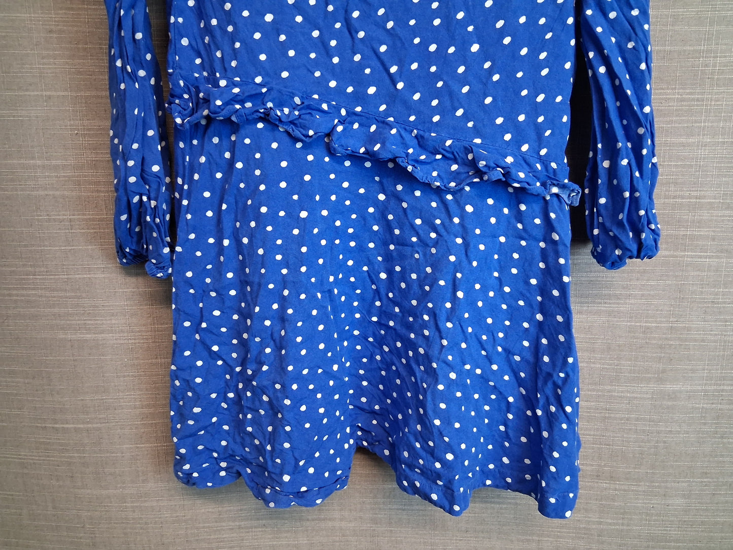 Next Blue Spotty A Line Dress Age 8 Years