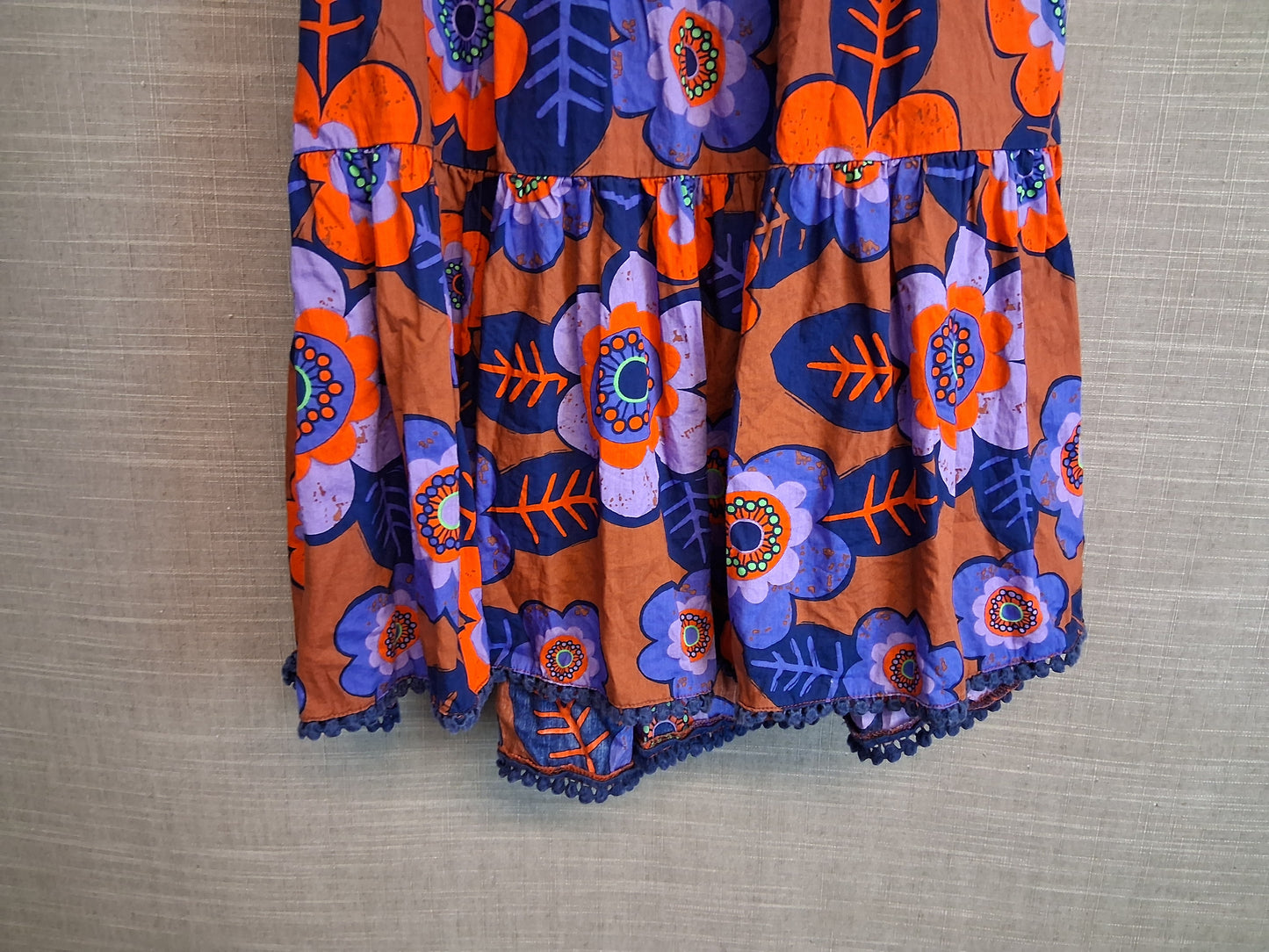 Next Girls Cotton Sundress Sleeveless Terracotta Mix Floral Age 9 Years