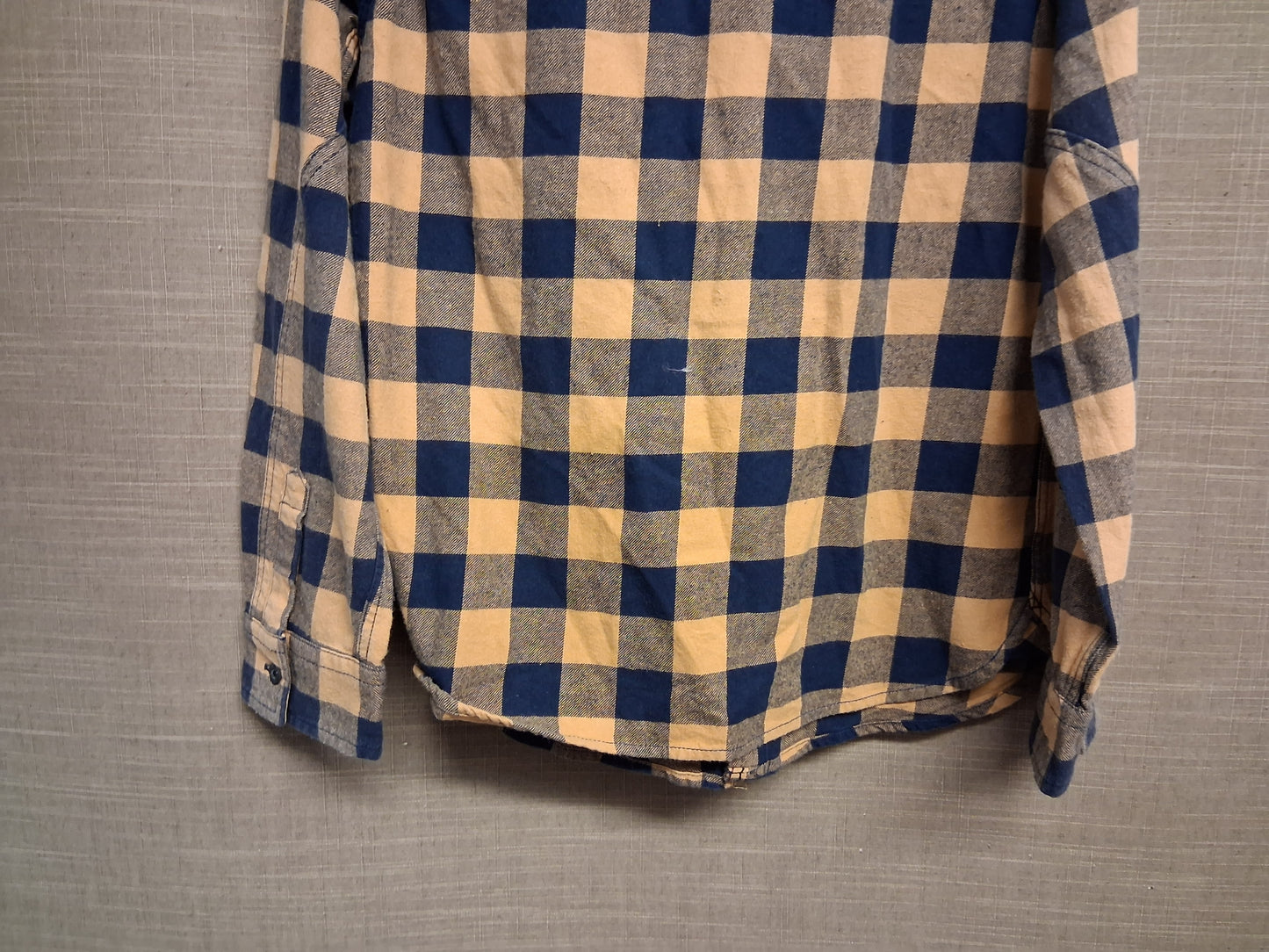 FatFace Boys Checked Shirt Long Sleeve Blue Beige Age 10/11 Years