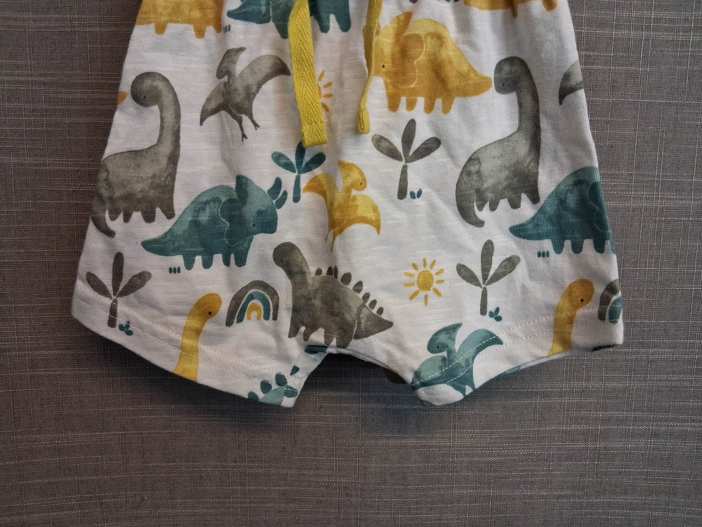 George Boys Twin Pack of Shorts Age 0-3 Months Dinosaur Theme