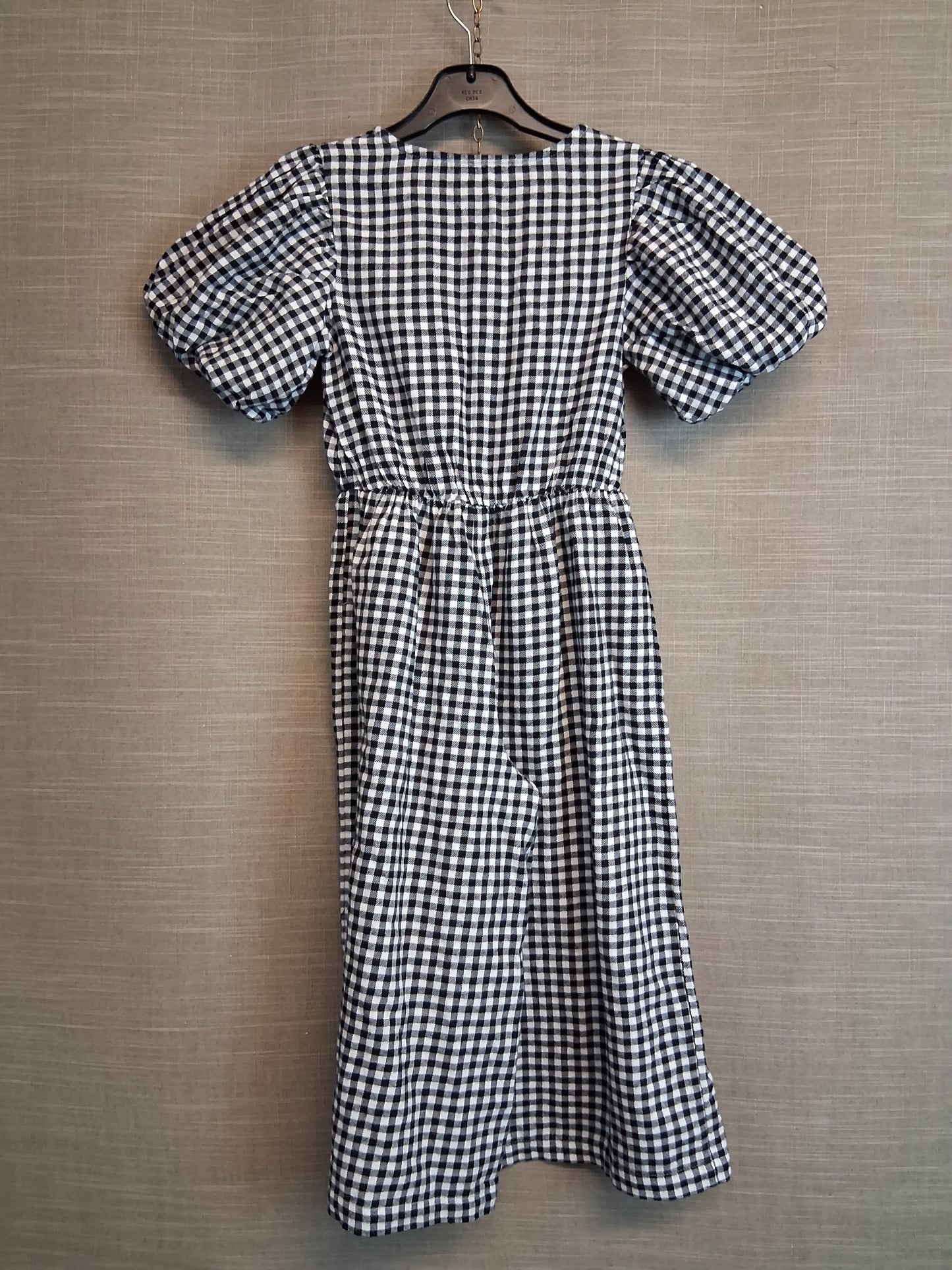 Nutmeg Girls Black White Check Jumpsuit Ankle length Age 7-8 Years