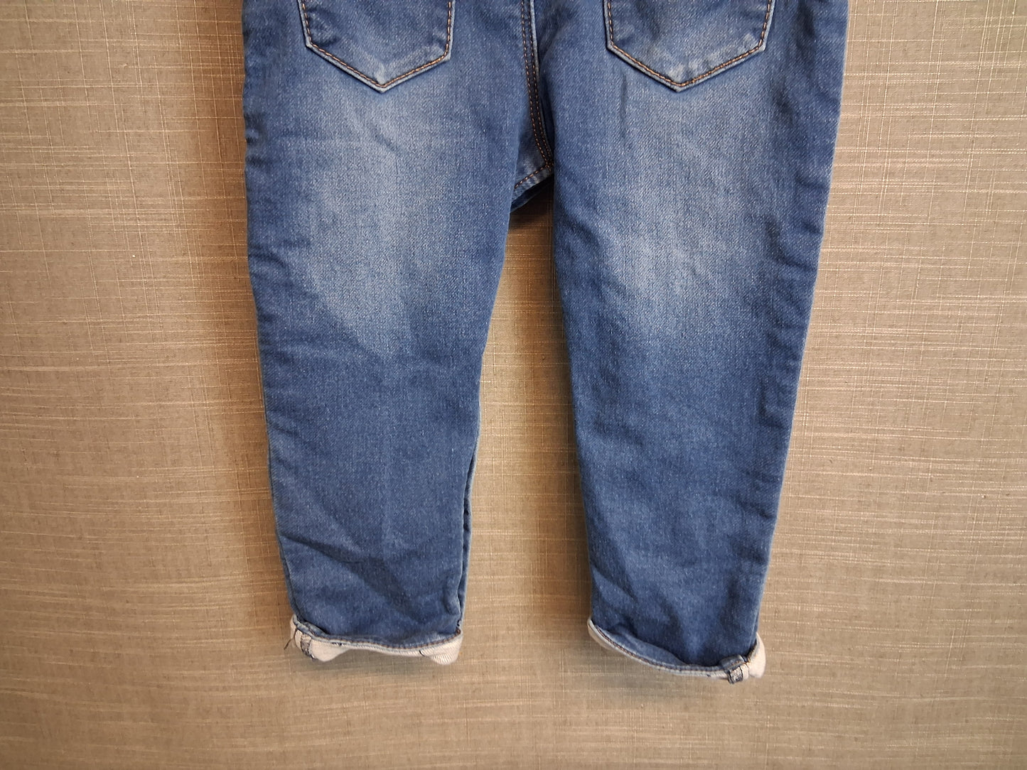 Primark Girls Blue Denim Dungarees Age 18-24 Months