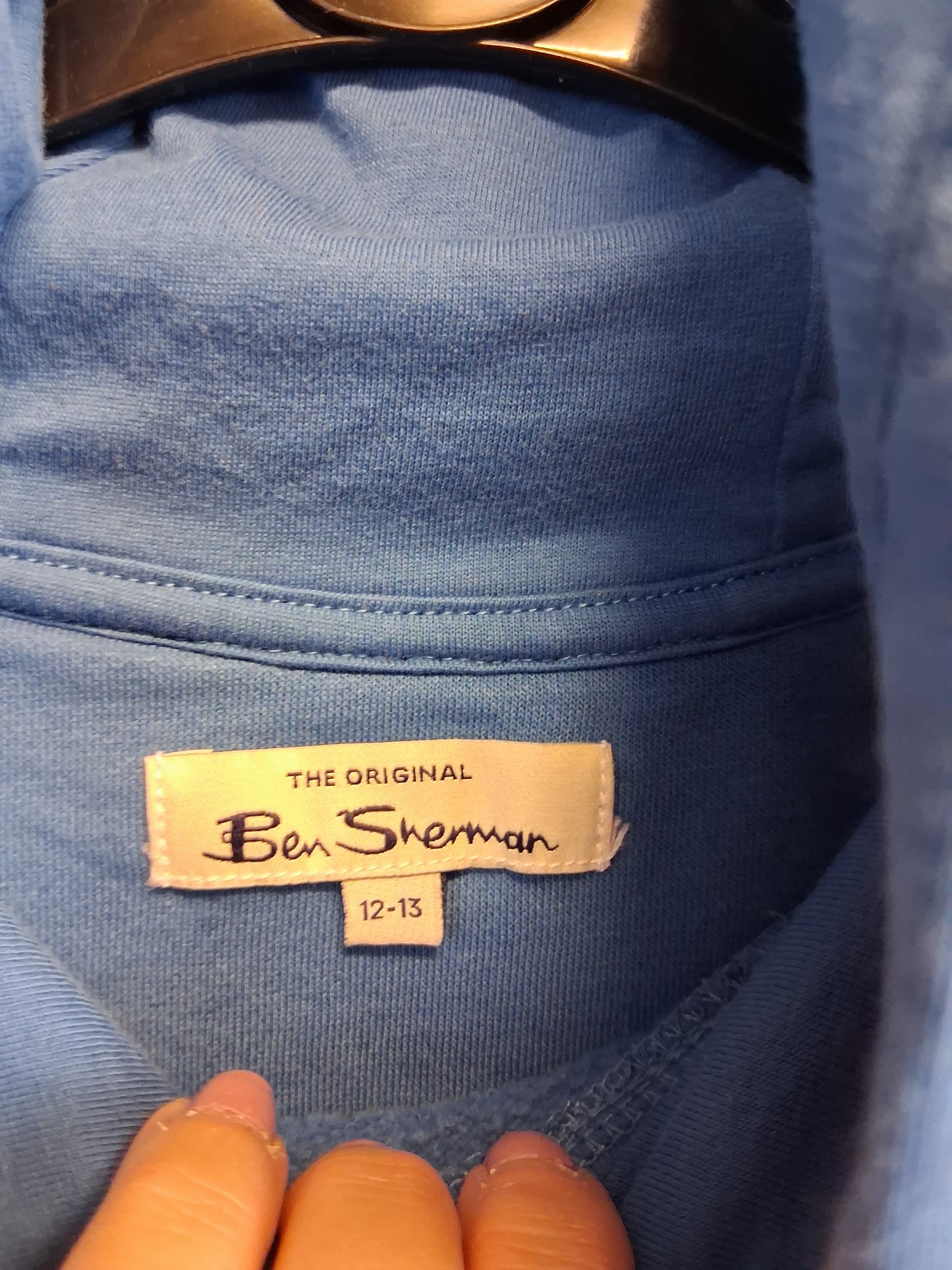 Ben Sherman Boys Blue Hoodie Age 12-13 Years