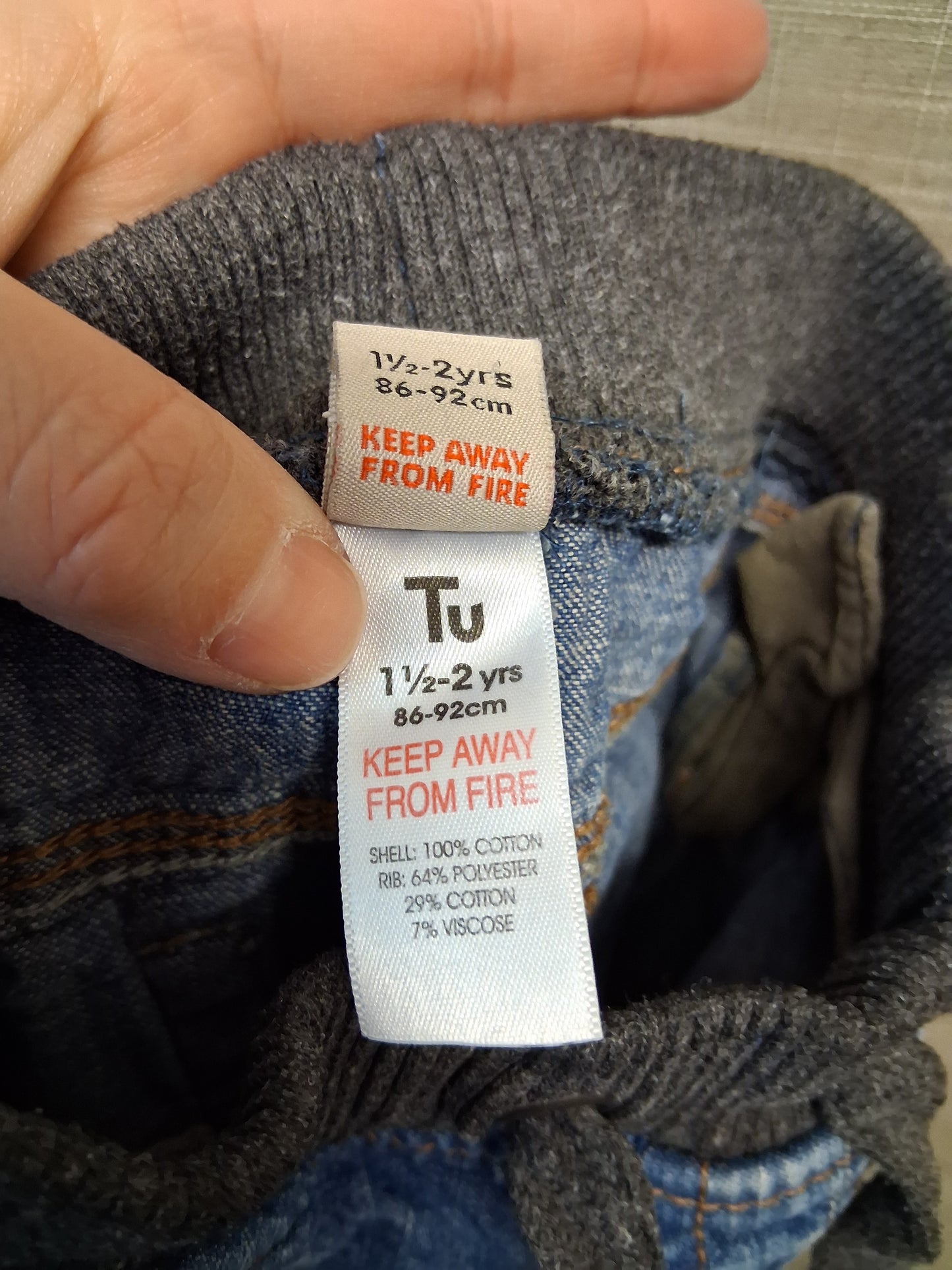 TU Boys Blue Denim Jeans Age 18-24 Months