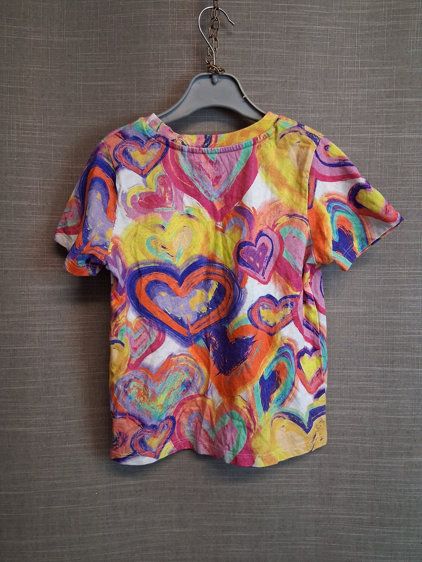 Next Girls Multicolour Tie Dye Love Hearts T-Shirt Age 6 Years