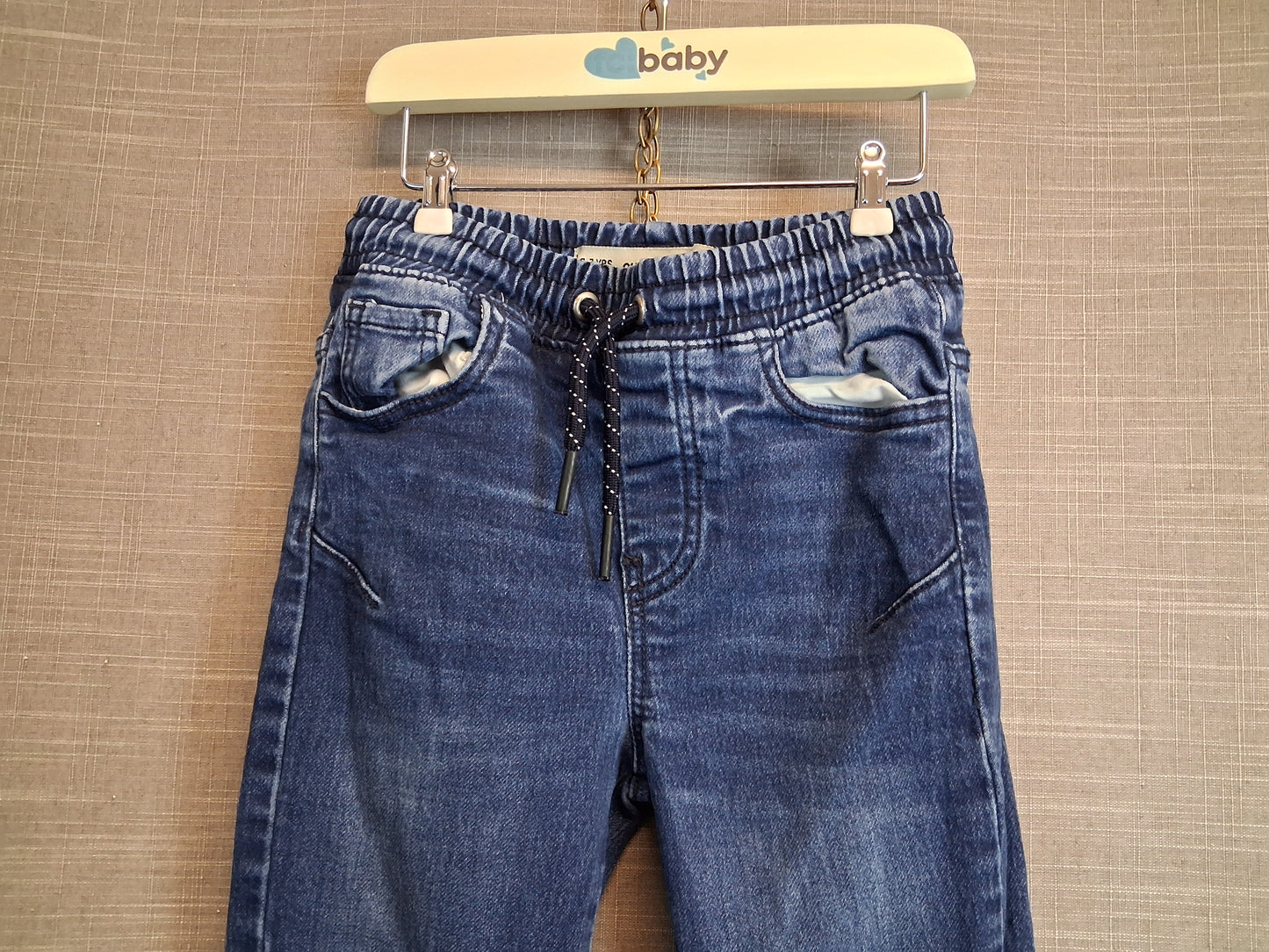 Primark Boys Cuff Jogger Jeans Blue Age 6-7 Years