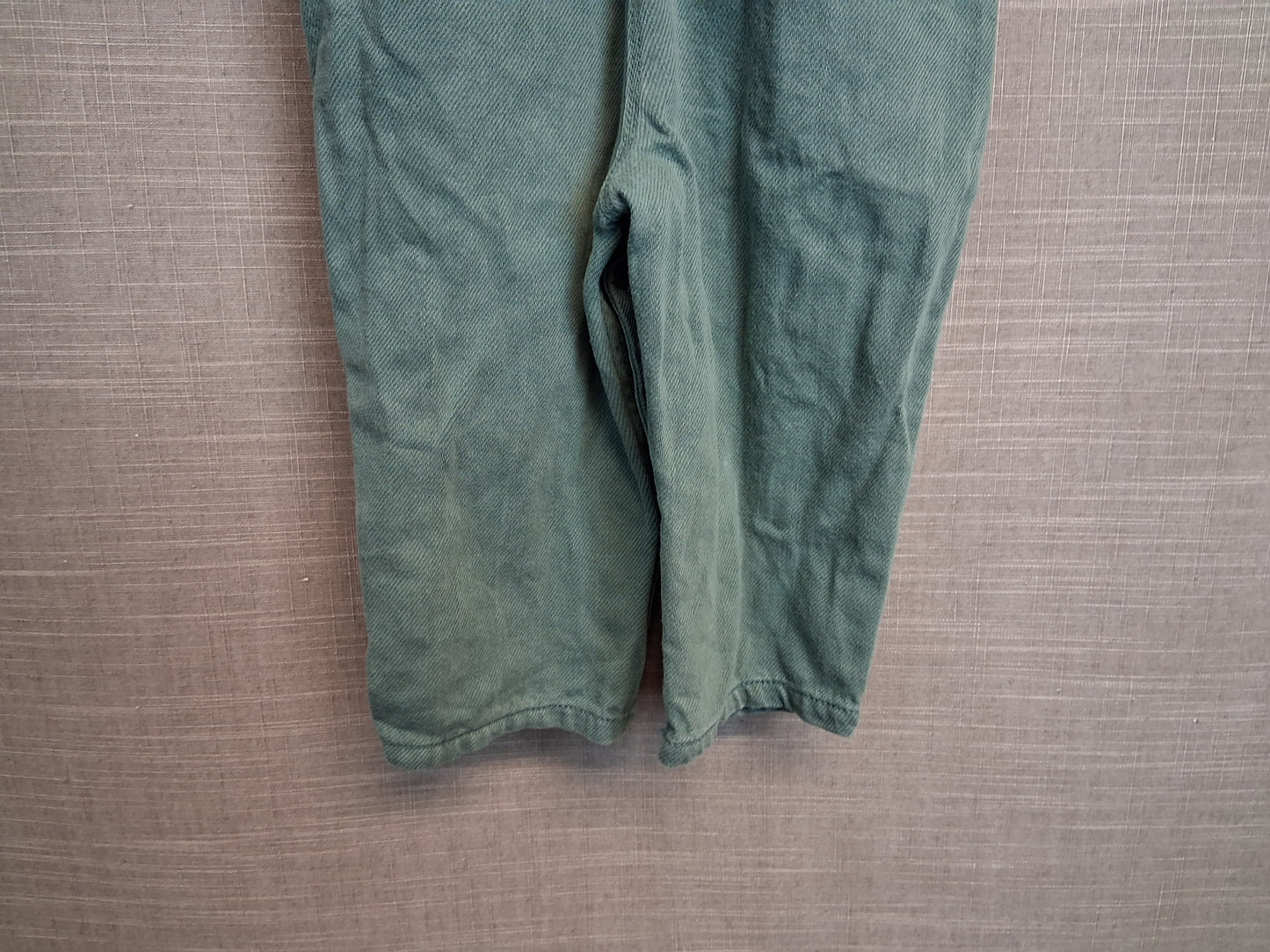 Next Girls Green Denim Dungarees Age 12-18 Months 3D Apple