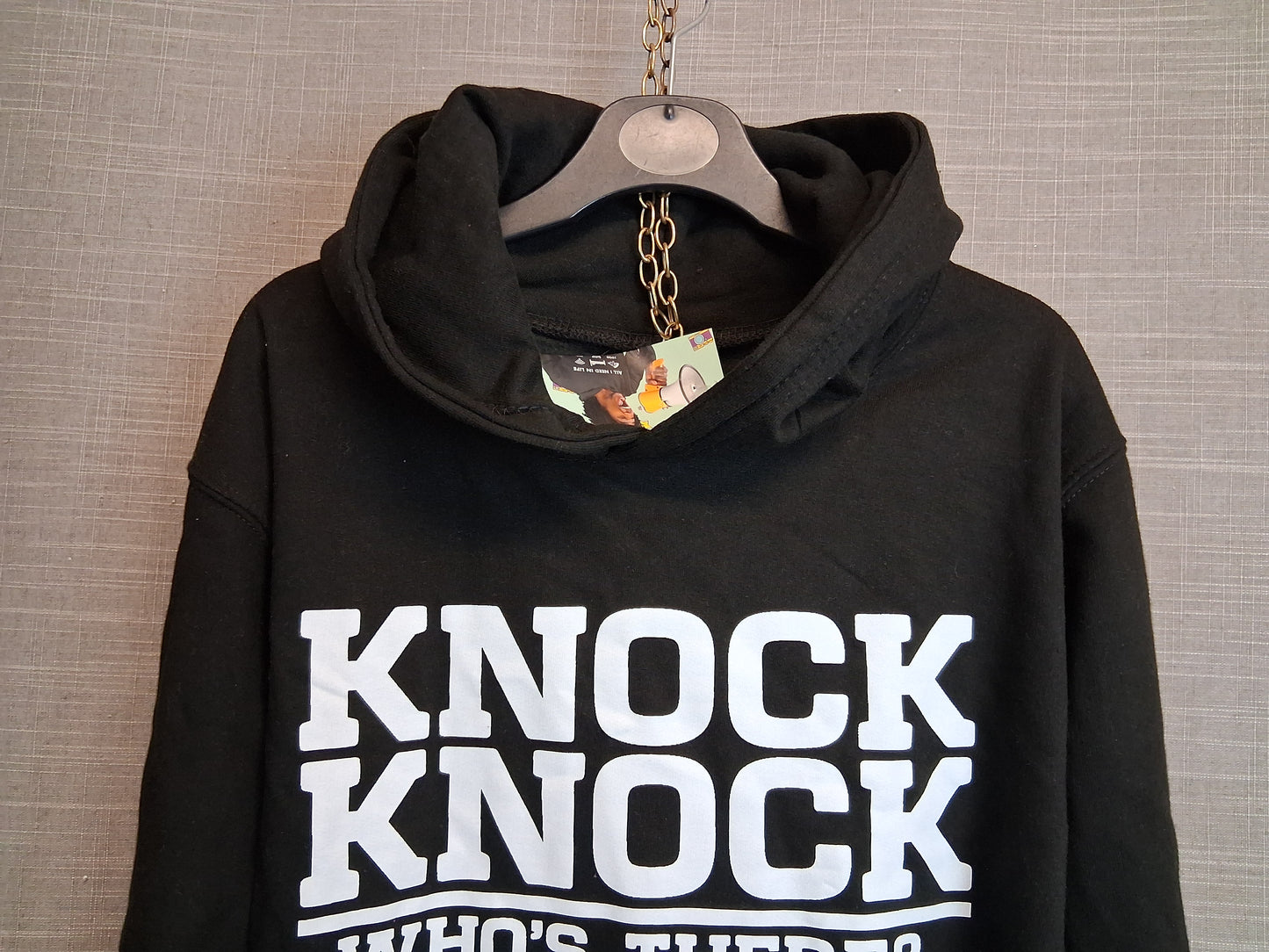 Just Hoods Black Hoodie Age 12-13 Years Joke Theme New