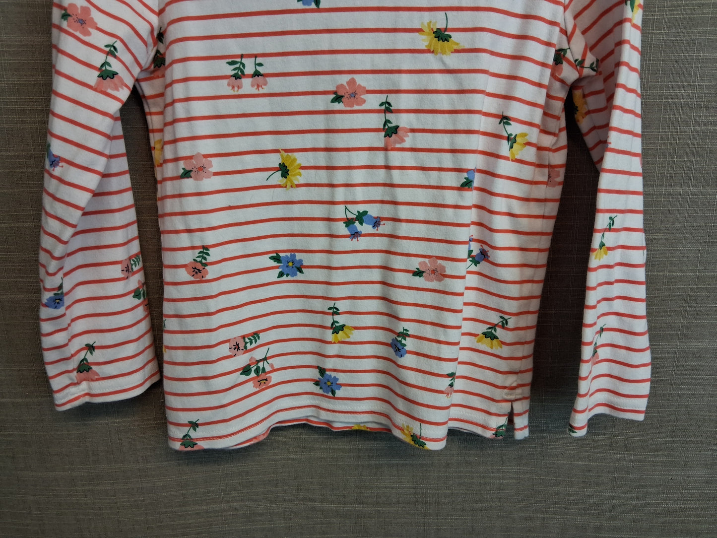 Joules Girls Long Sleeve Top Striped Floral Jersey Age 8 Years
