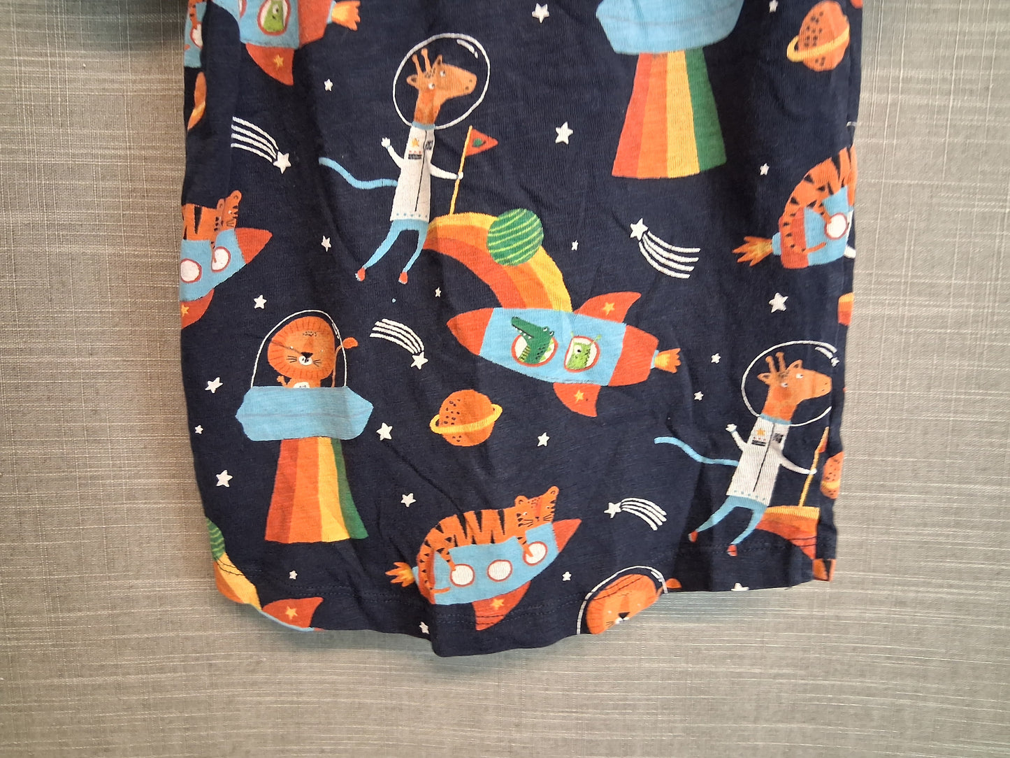 Next Space Theme Blue T-Shirt Short Sleeve 100% Cotton Age 3-4 Years