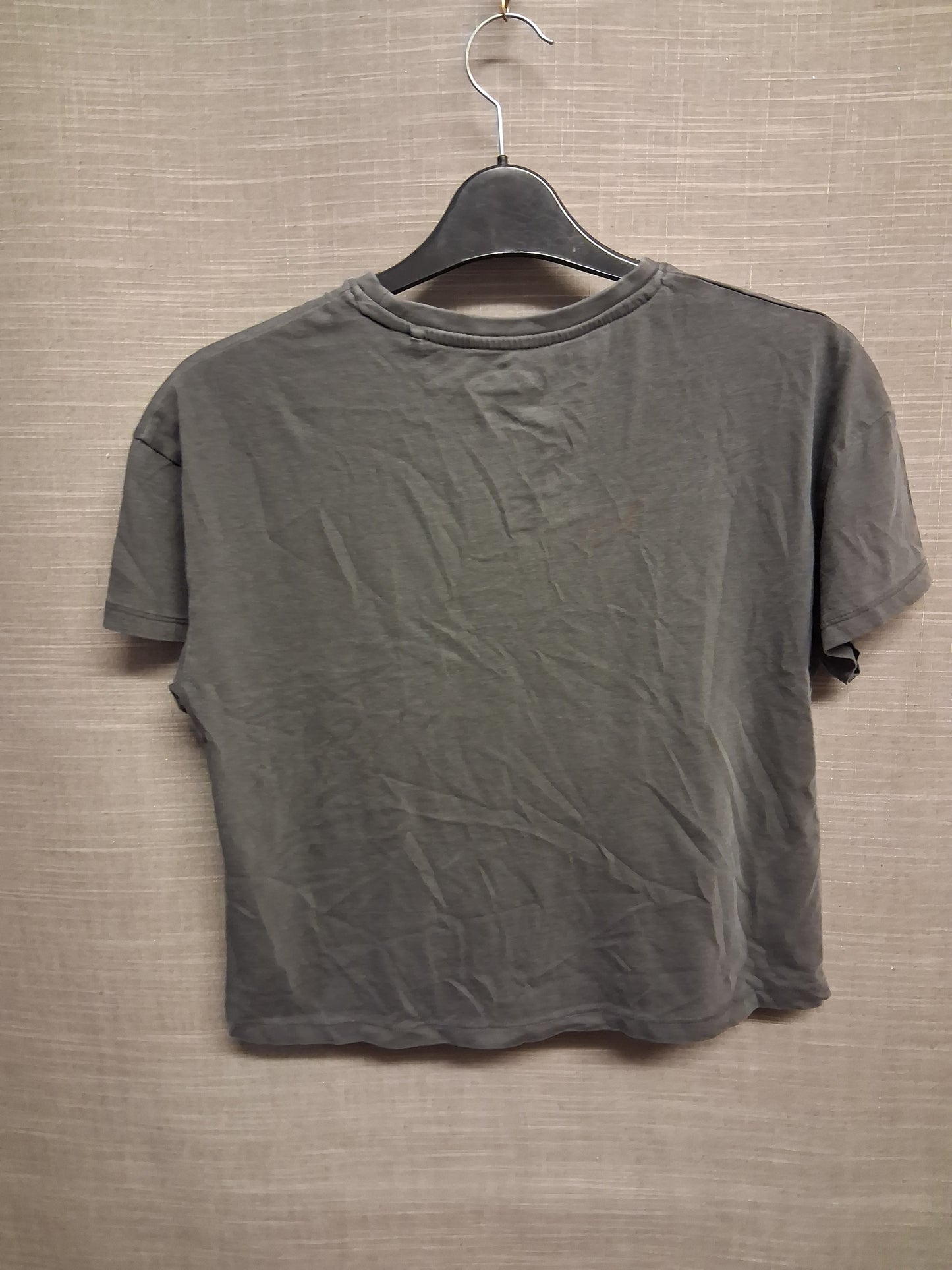 F&F Clueless Grey Cropped Short Sleeve T-Shirt Age 12-13 Years