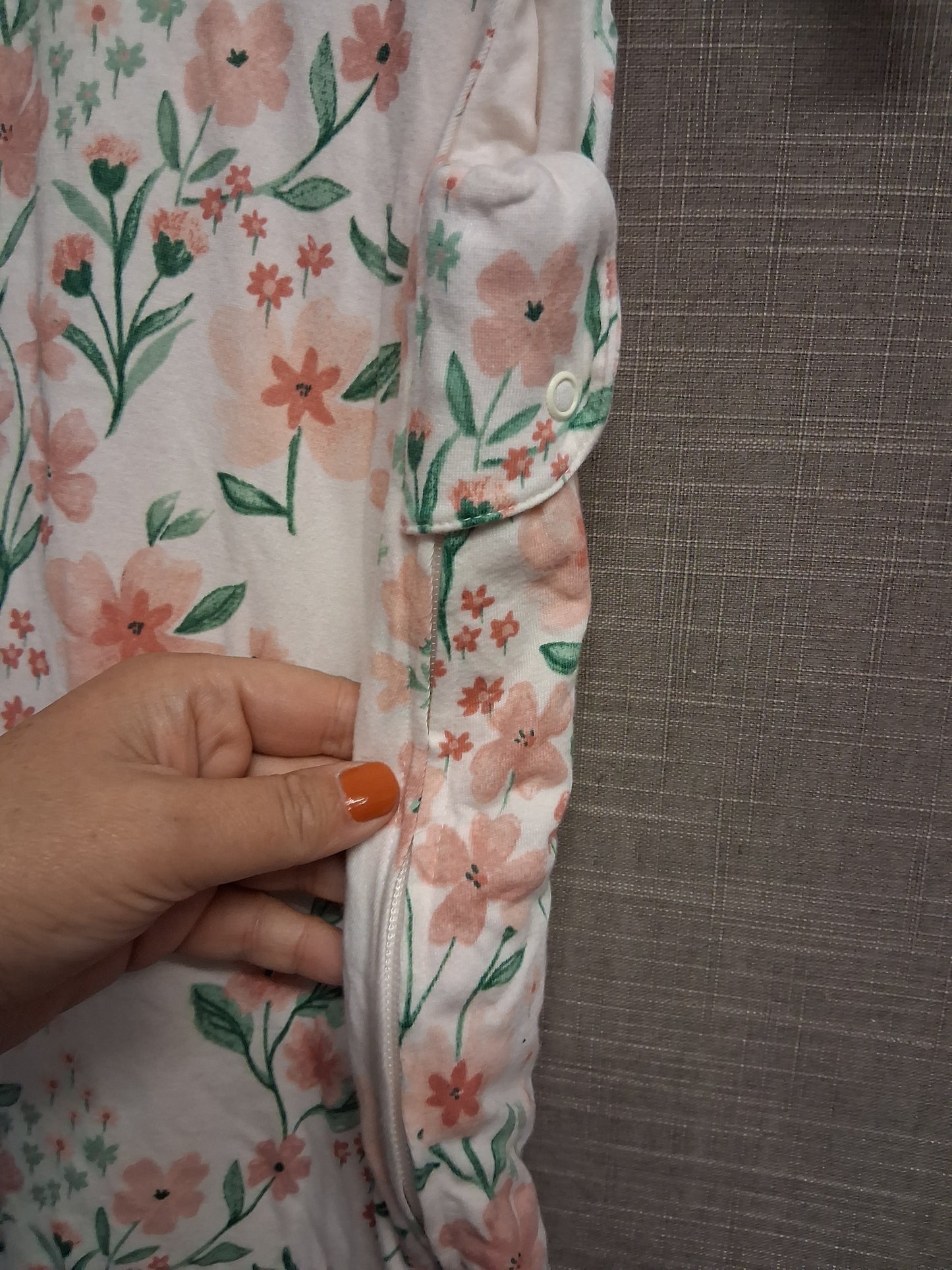 George Girls Floral Sleeping Bag Age 0-6 Months 1 Tog Zip Closure