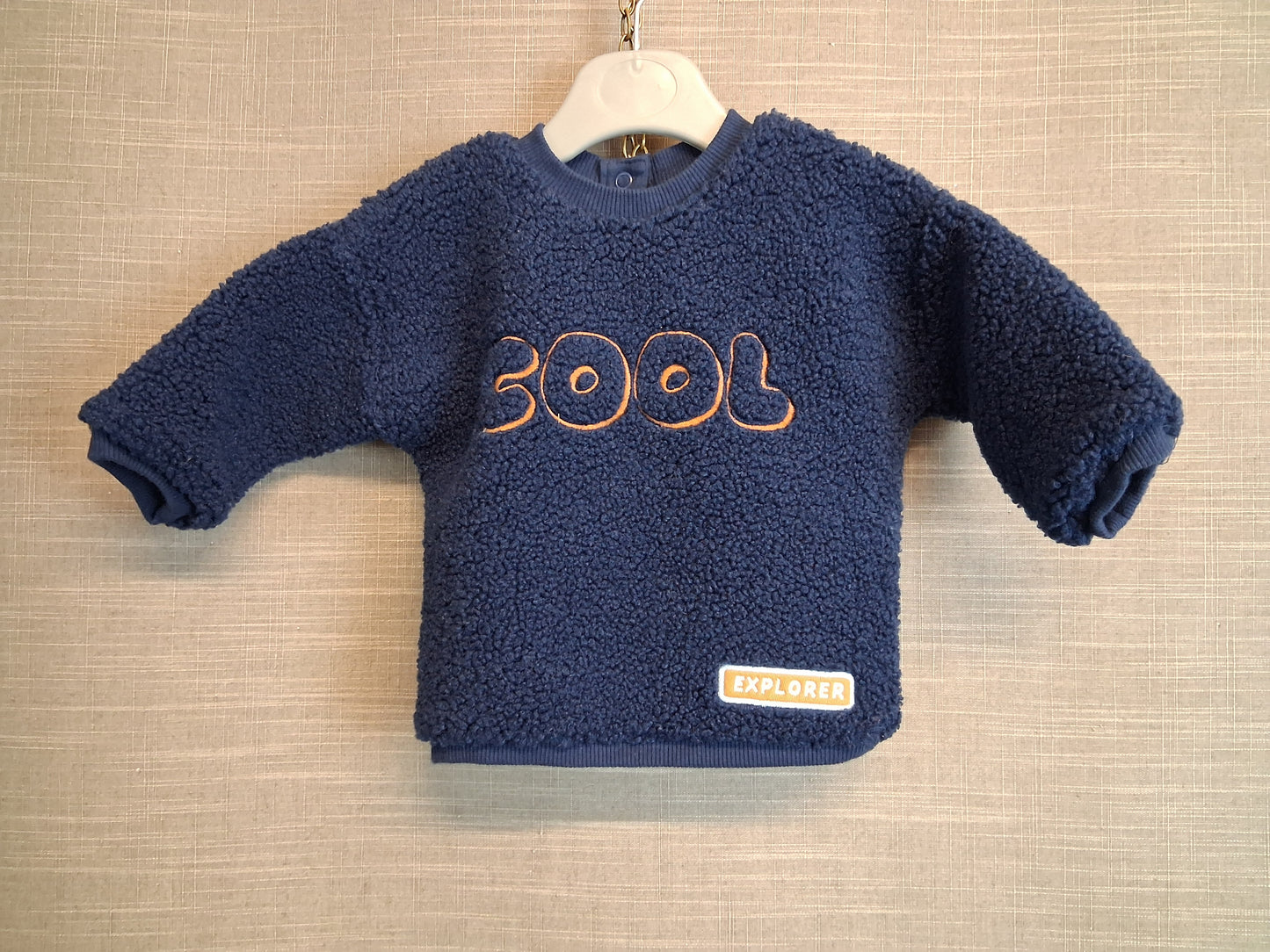 F&F Boys Blue Shearling Style Sweater Age 3-6 Months