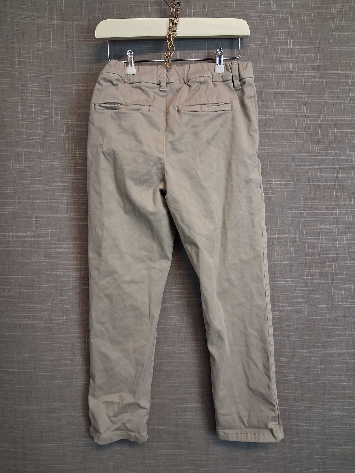 Next Boys Beige Chino Trousers Age 4-5 Years Adjustable Waist