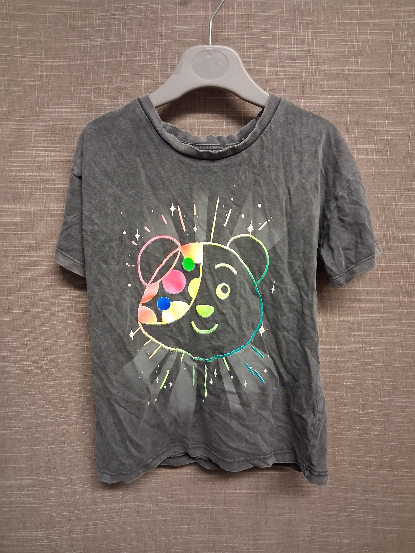 George Unisex "Pudsey Rocks" Grey Short Sleeve T-Shirt Age 4-5 Years
