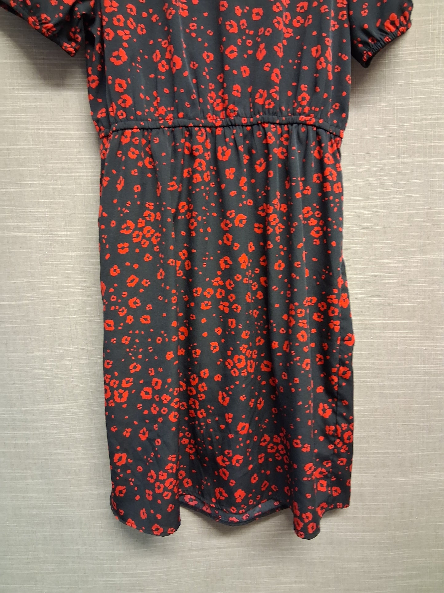 New Look Girls Black Red Animal Print A Line Dress Age 14 Years