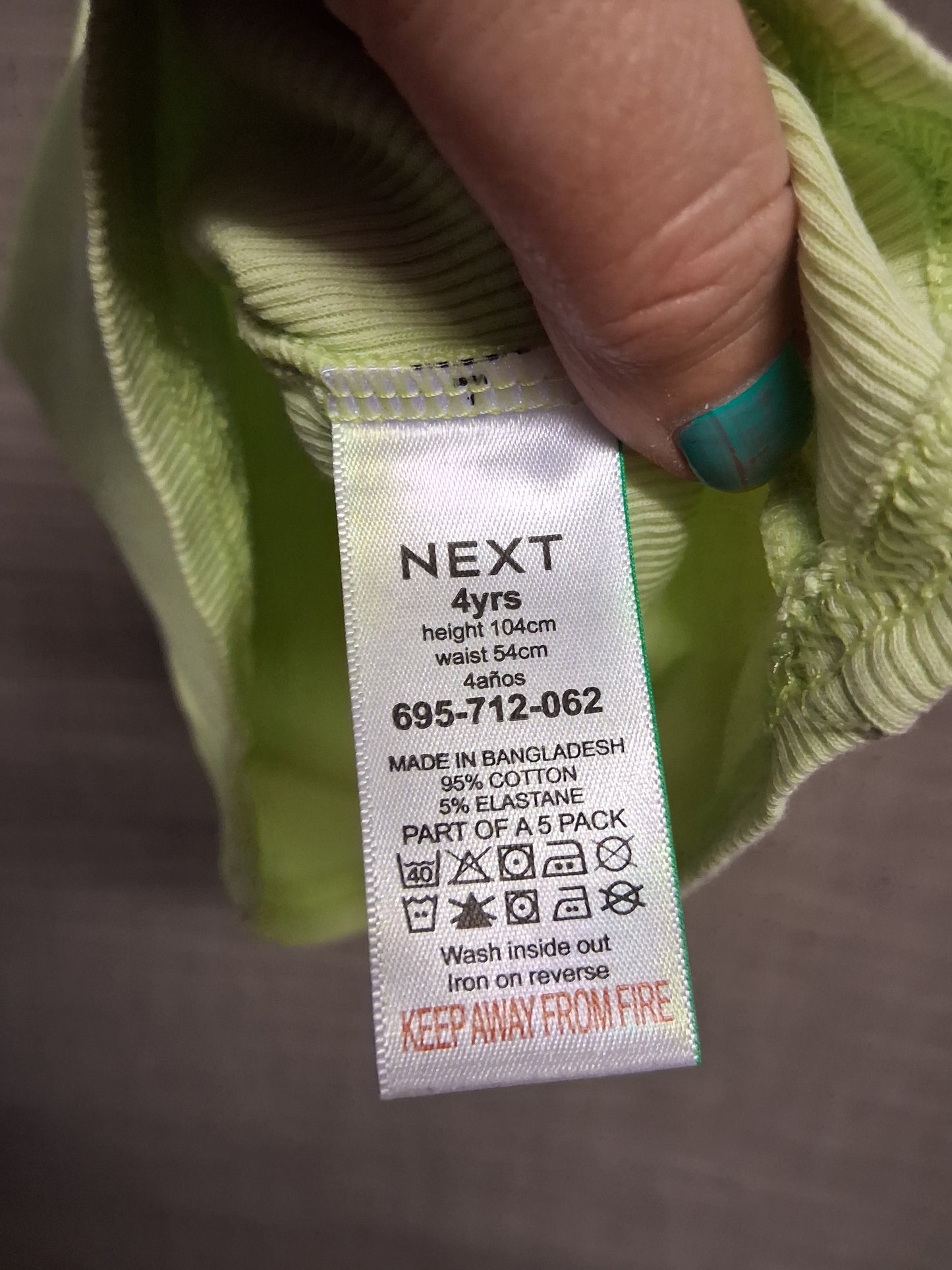 Next Girls Essential Tank Vest Top Lime Age 4 years
