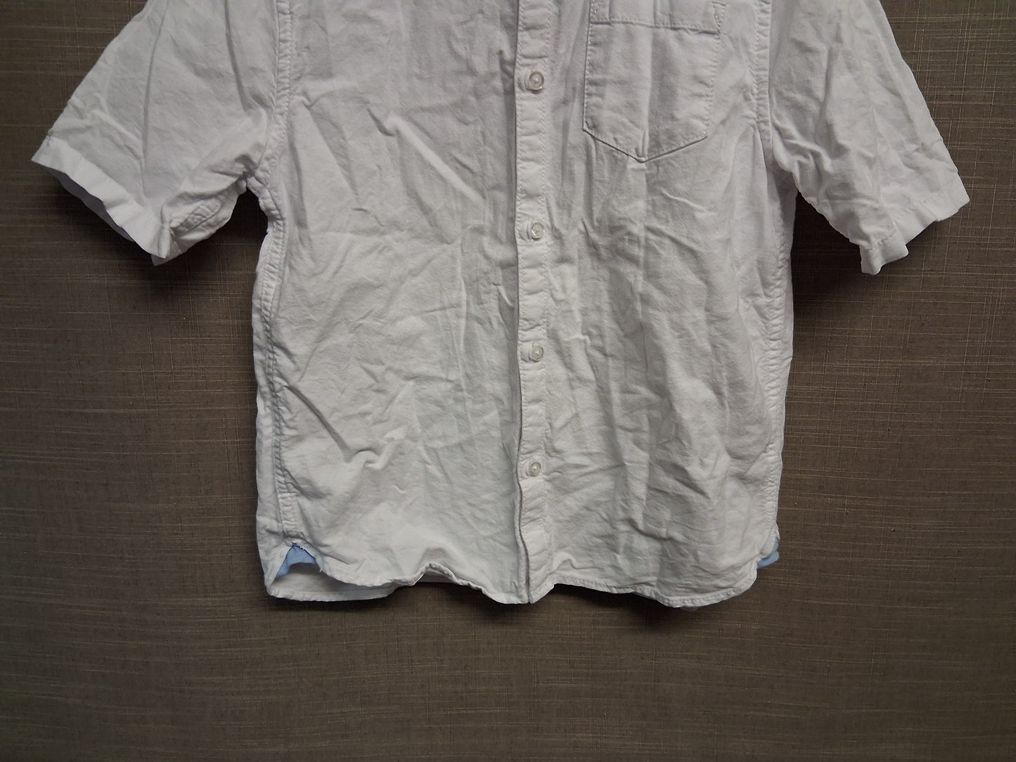 Marks & Spencer White Short Sleeve Shirt Button Through Age 7-8 Years