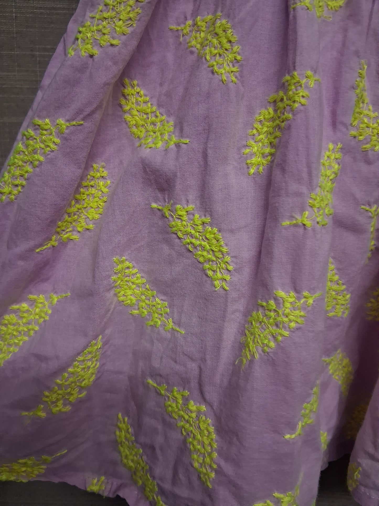 Next Girls Lilac Neon Yellow Floral Dress Age 9-12 Months