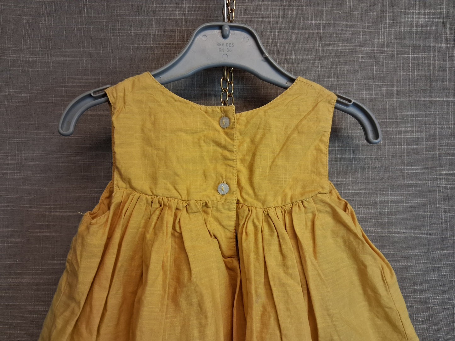 Artisan NY Girls Yellow Embroidered Tunic Dress Lined Sleeveless Age 2-3 Years