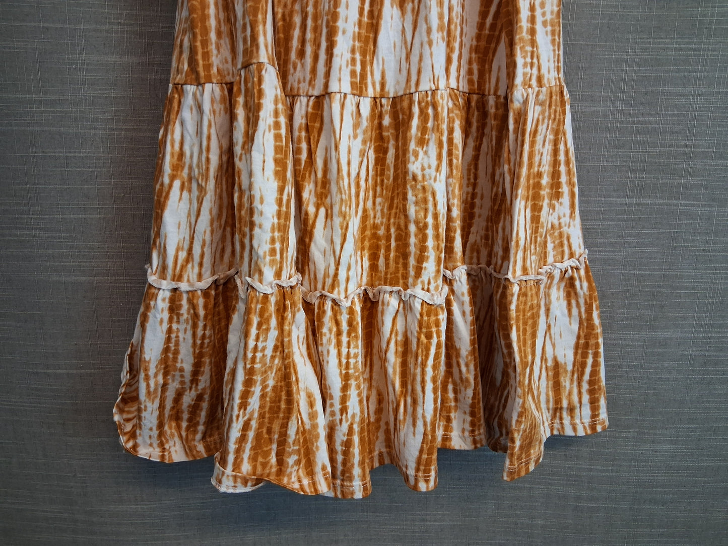 George Girls Tiered Dress Orange Tie Dye Age 10-11 Years