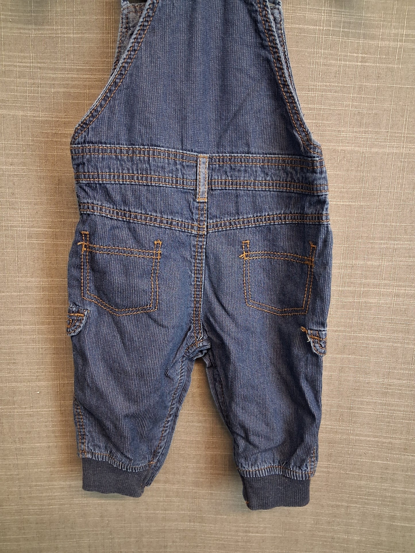 George Boys Blue Denim Dungarees Romper Age 3-6 Years