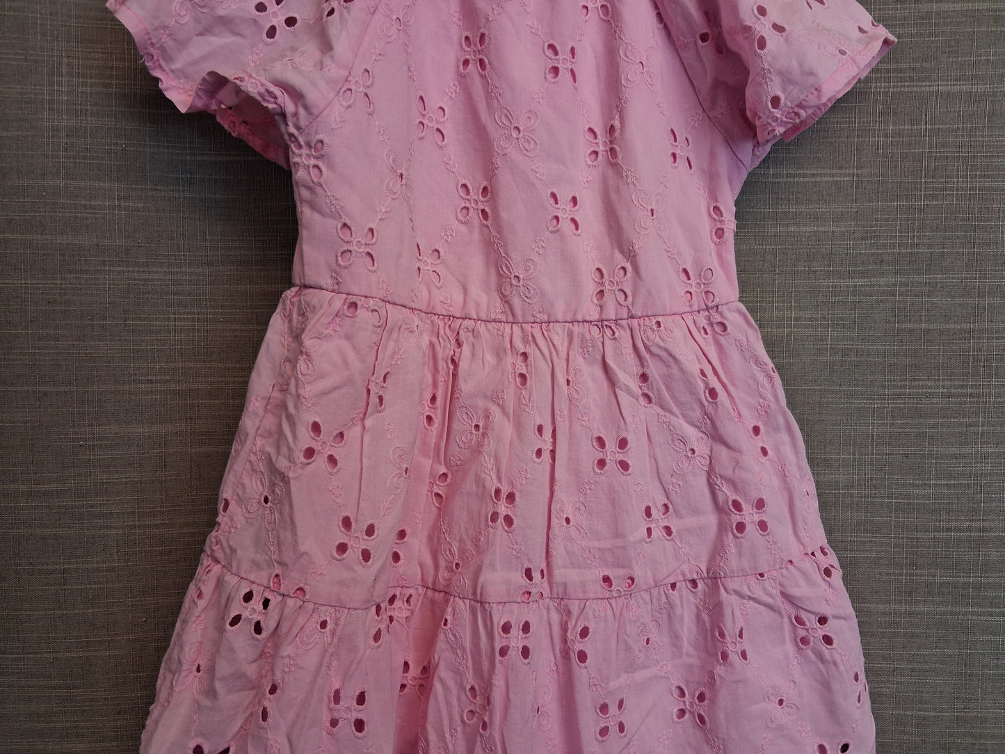 Nutmeg Girls Pink A Line Tiered Dress Age 2-3 Years