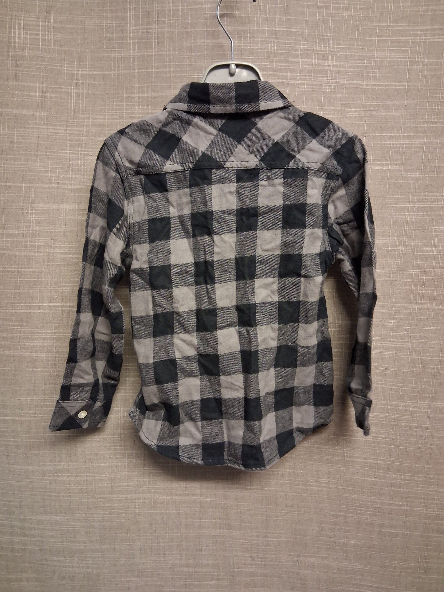 Pep&Co Boys Black White Check Long Sleeve Shirt Age 3-4 Years New