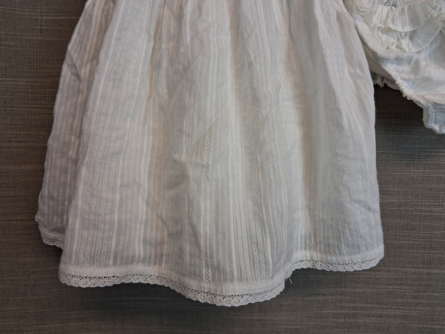 Next Girls White Sleeveless Dress With Matching Pants Age 3-6 Months
