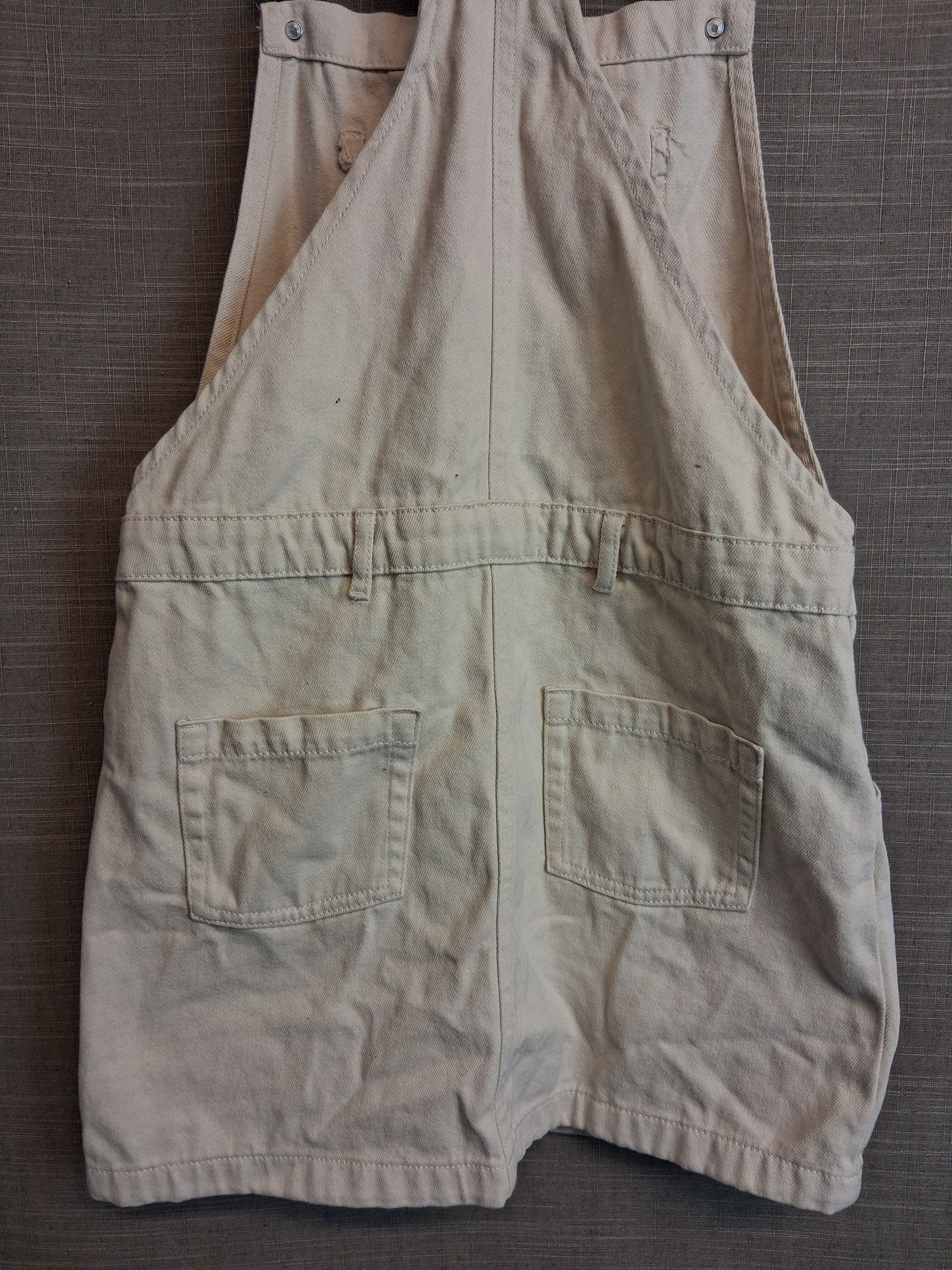 Next Girls Cream Denim Pinafore Dress Age 11 Years New