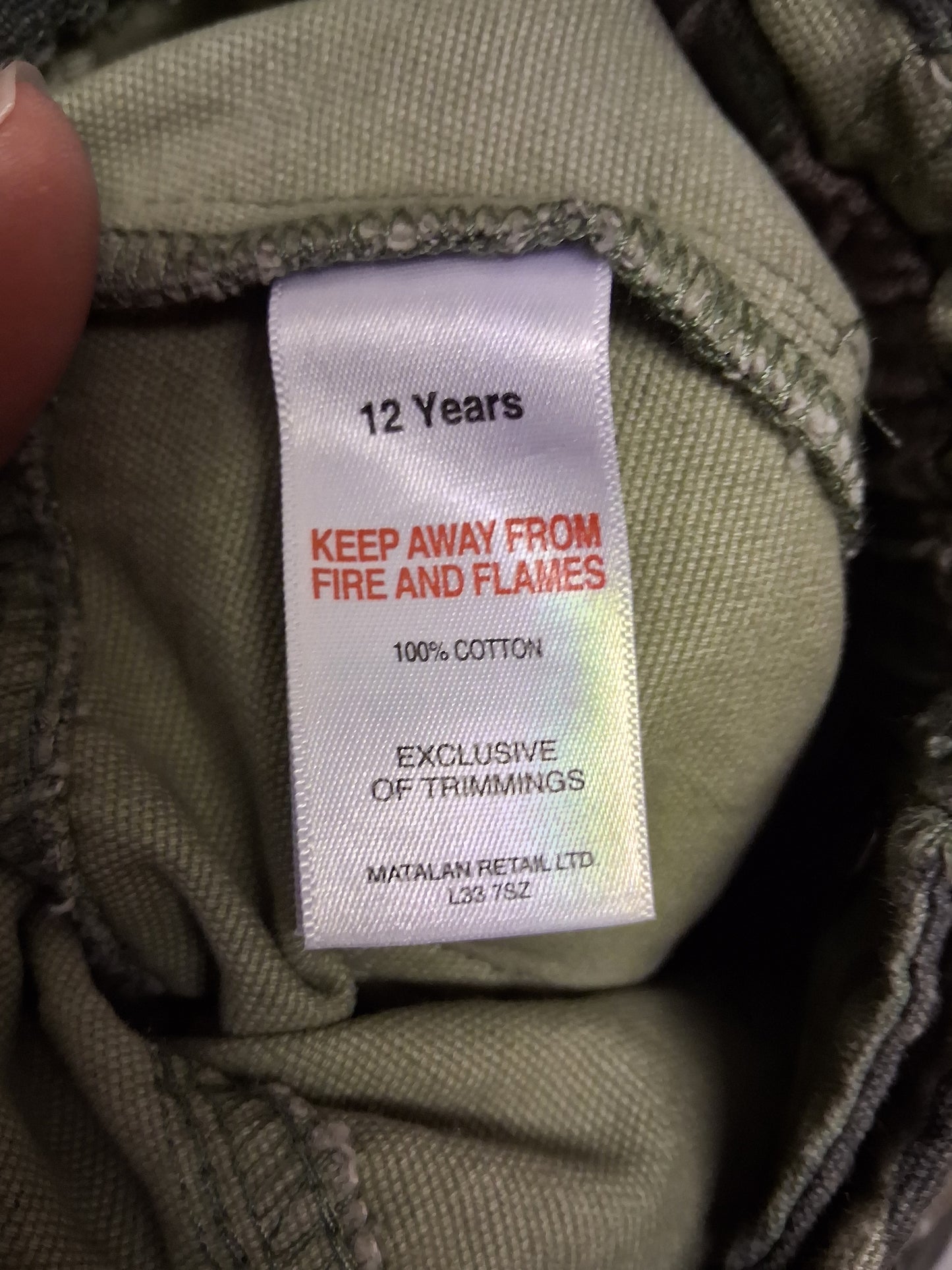 Matalan Girls Camouflage Denim Skirt Elastic Waist Age 12 Years