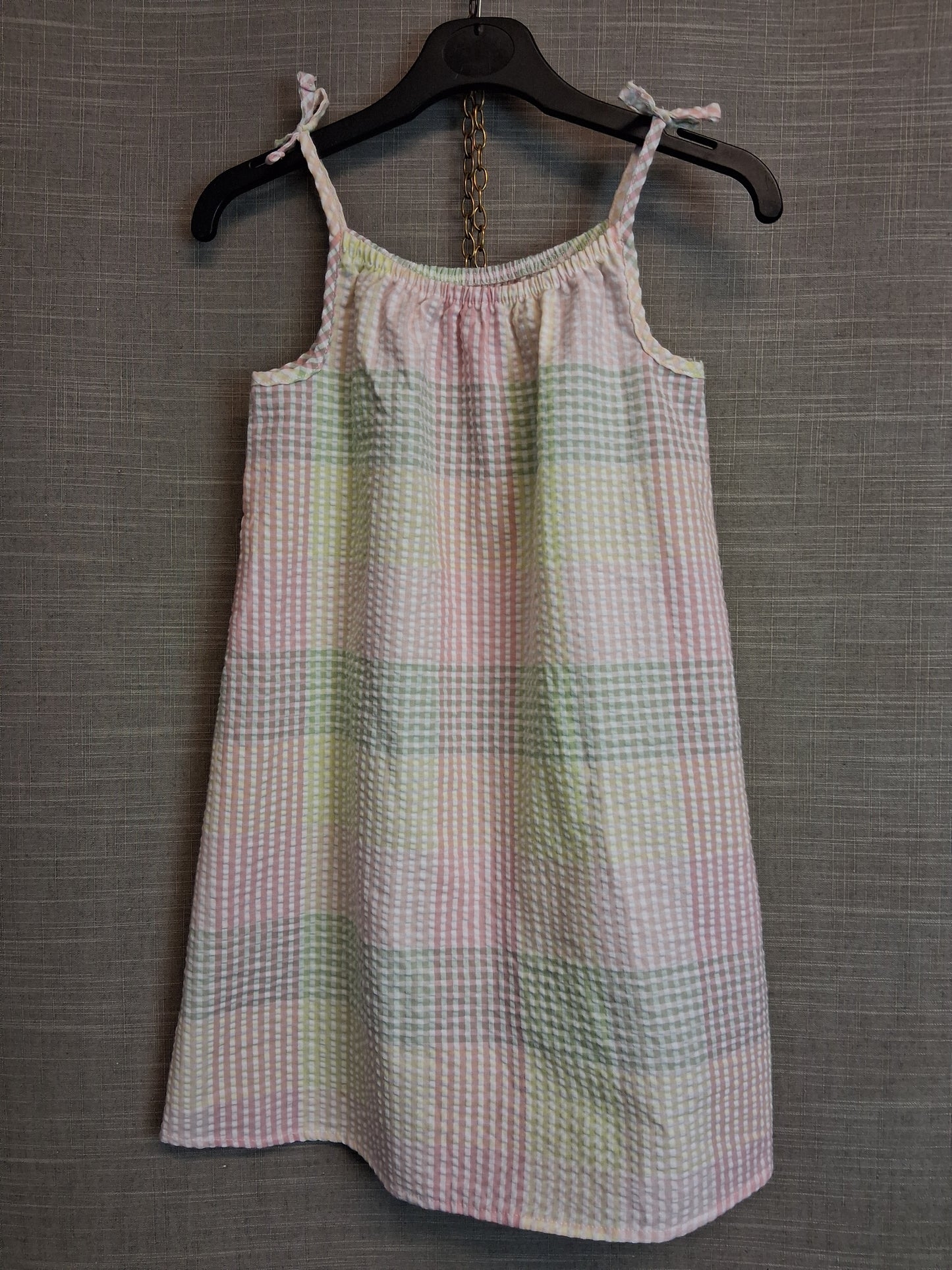 Nutmeg Girls Pastel Multicolour Check Sundress Age 6-7 Years
