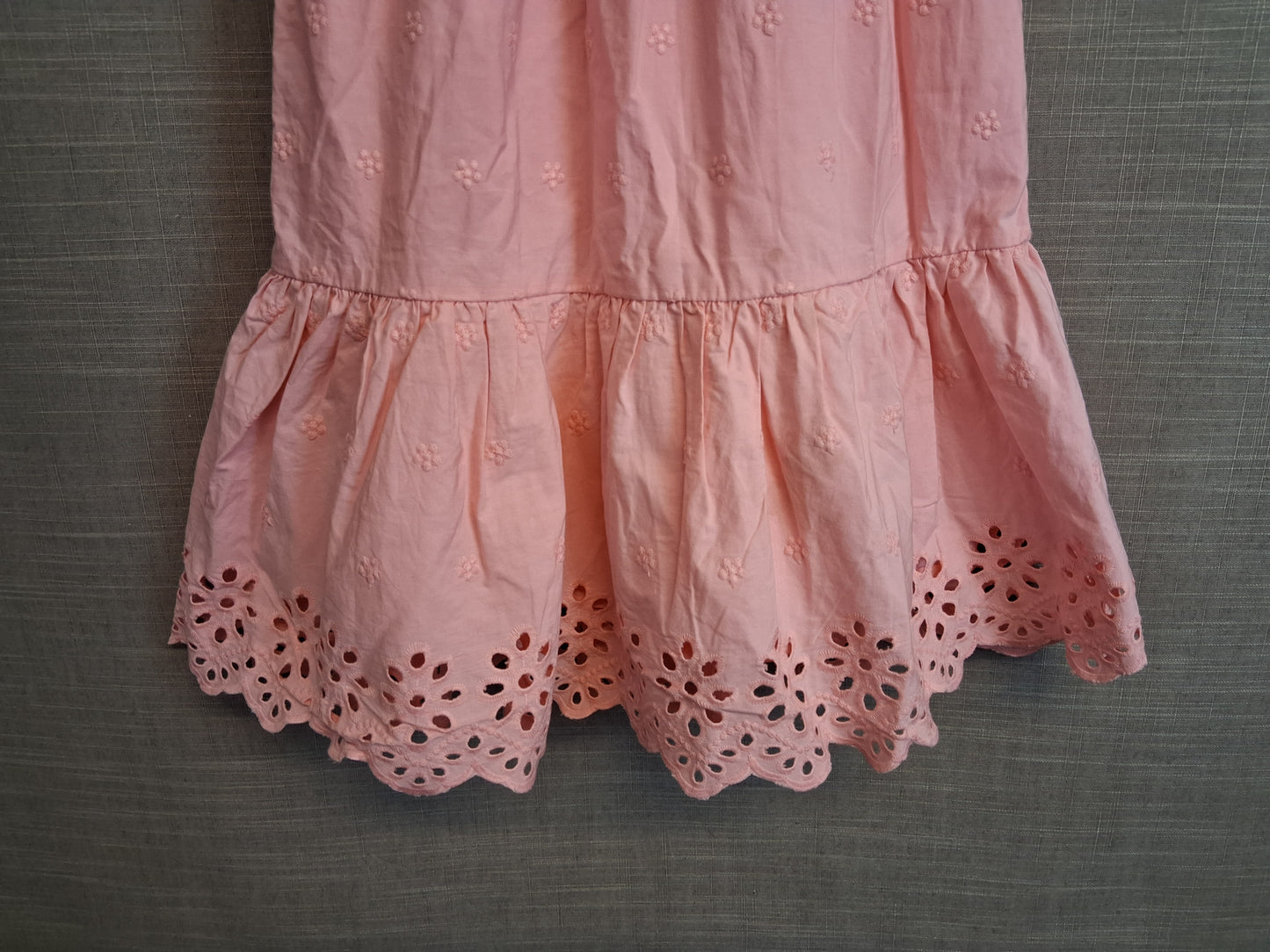 George Girls Pink Tiered Dress Cotton Age 8-9 Years