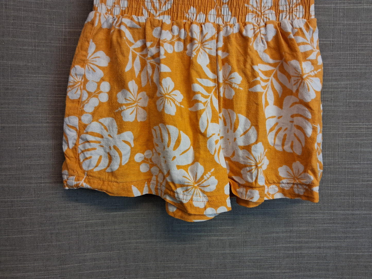 F&F Girls Yellow Floral Shorts Age 8-9 Years