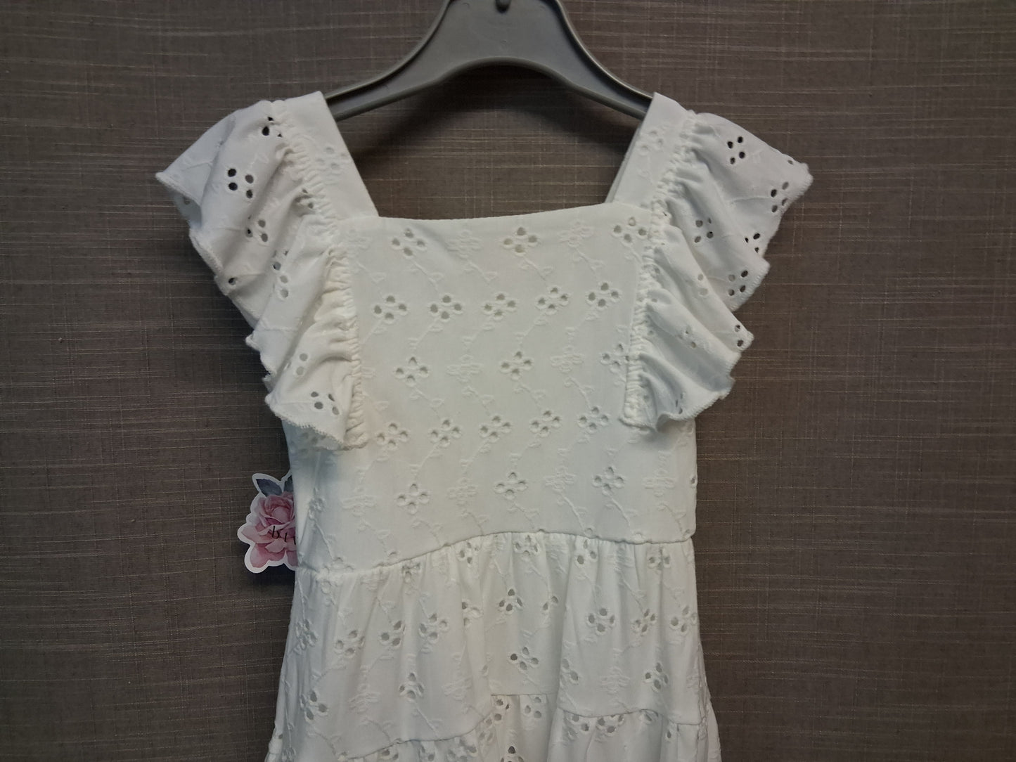 Btween Girls White Brodiere Anglaise A Line Dress Age 4 Years New