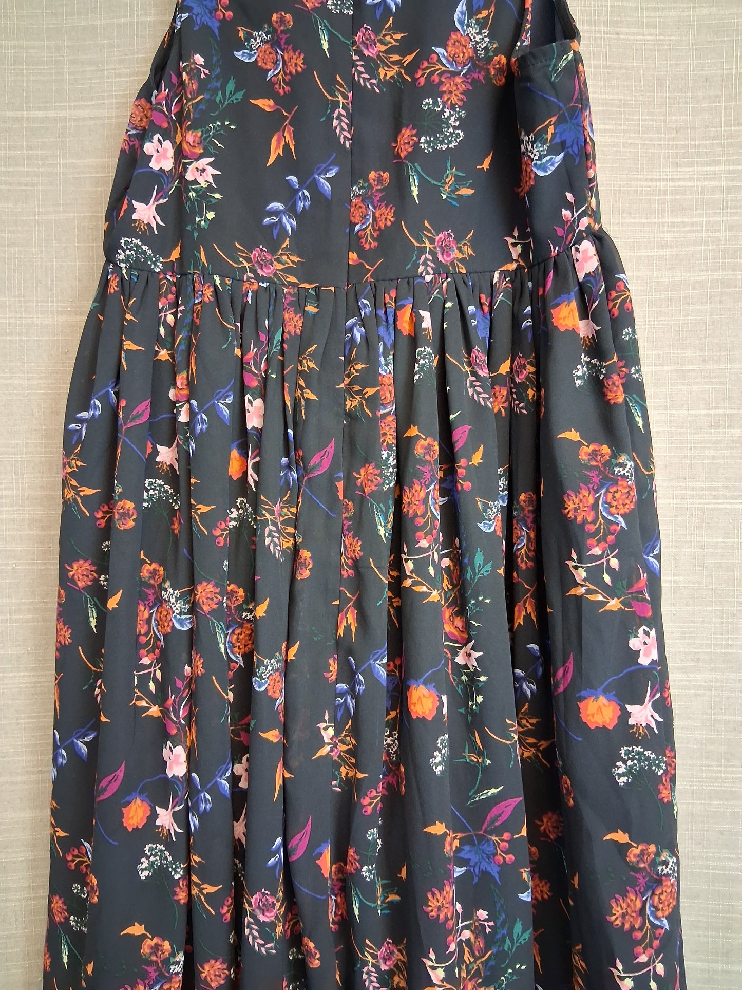 Next Girls Black Floral Sequin Sleeveless Dress Age 10 Years