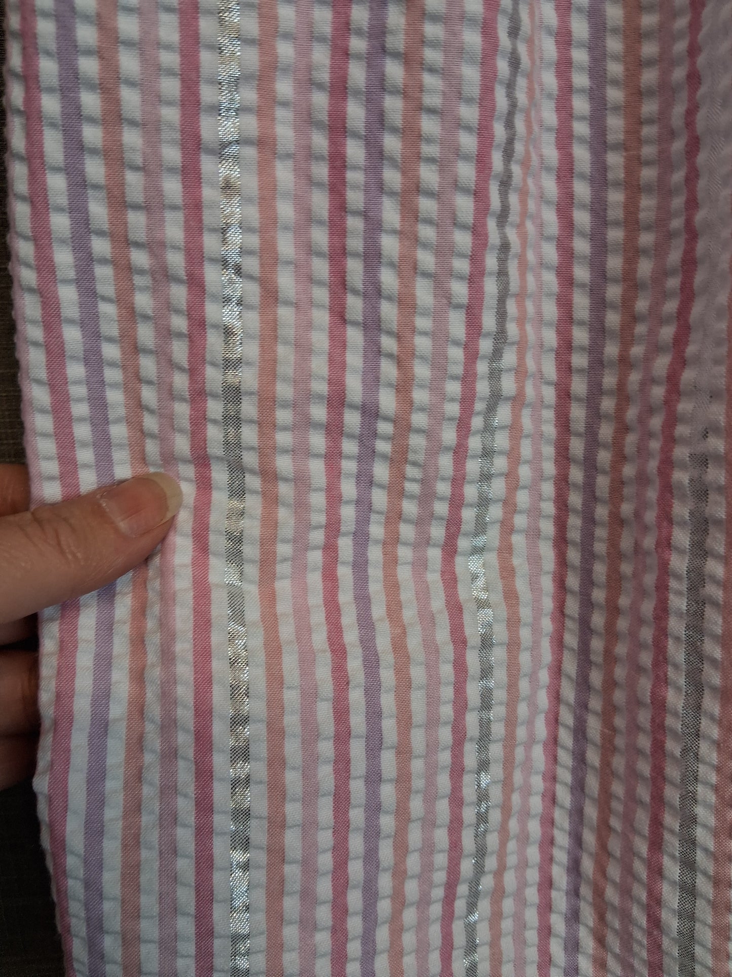 Nutmeg Girls Pink Striped Sundress Age 6-7 Years